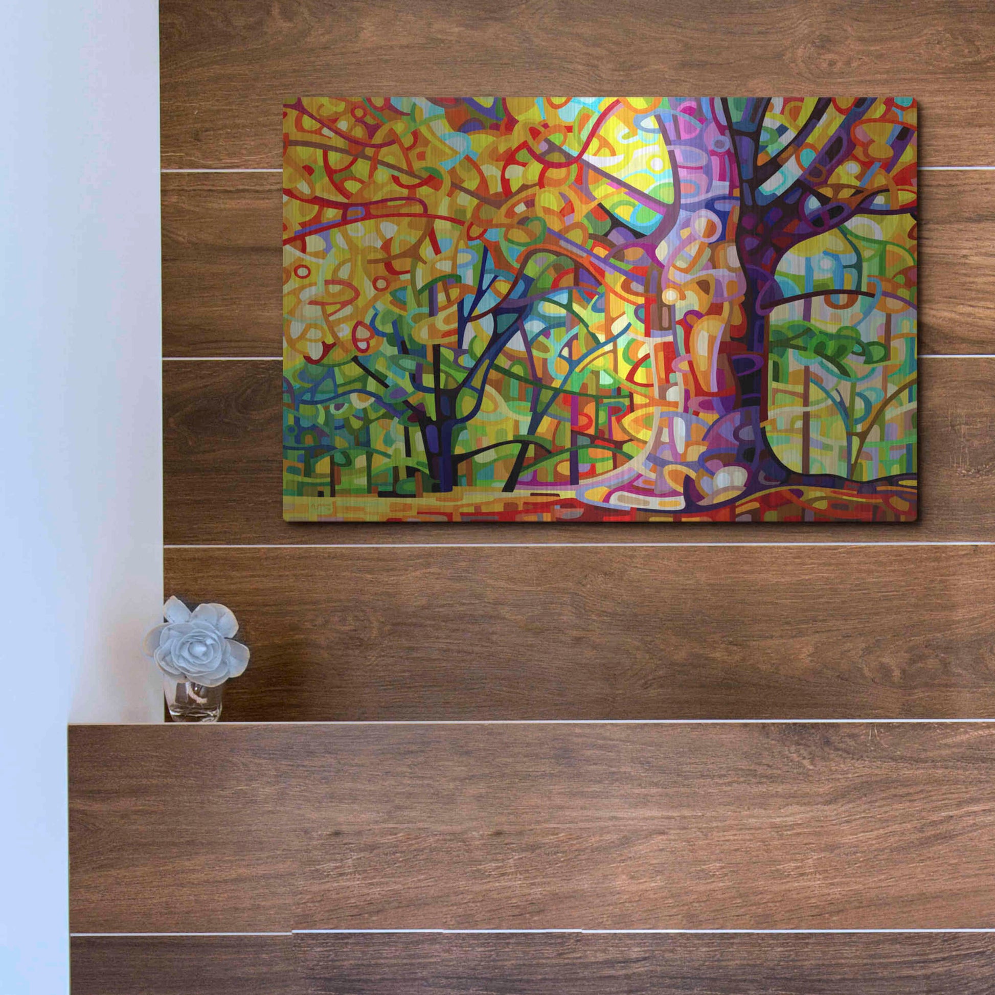 Luxe Metal Art 'One Fine Day' by Mandy Budan, Metal Wall Art,16x12