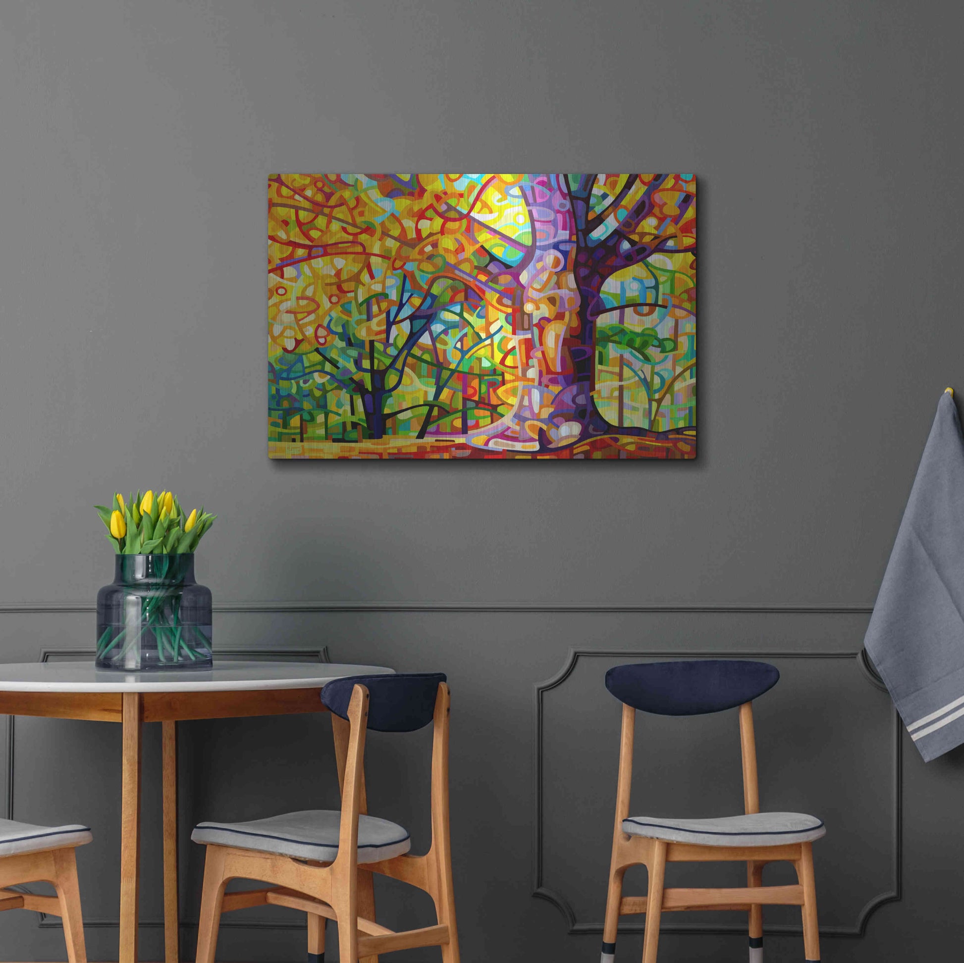 Luxe Metal Art 'One Fine Day' by Mandy Budan, Metal Wall Art,36x24