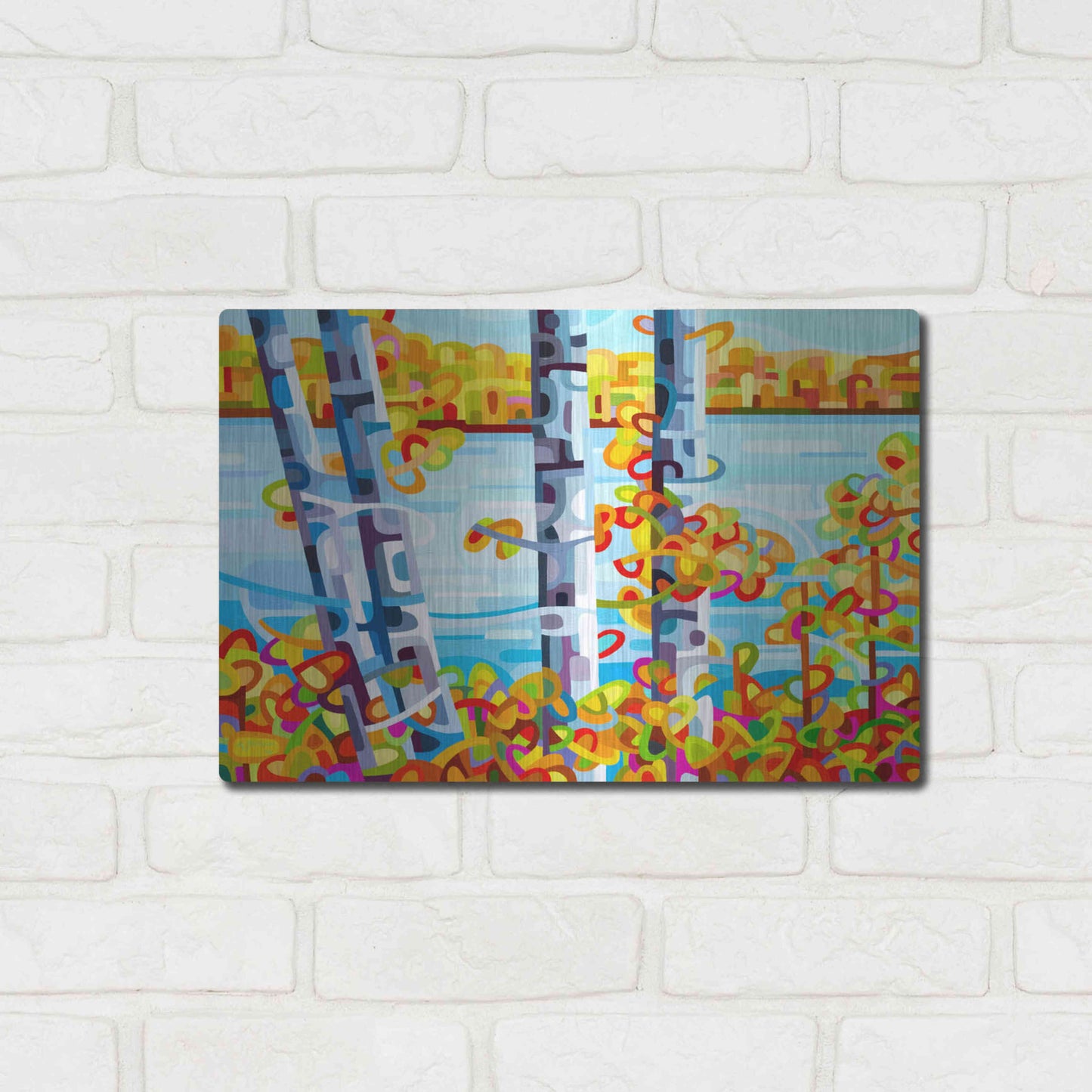 Luxe Metal Art 'Lakeside' by Mandy Budan, Metal Wall Art,16x12