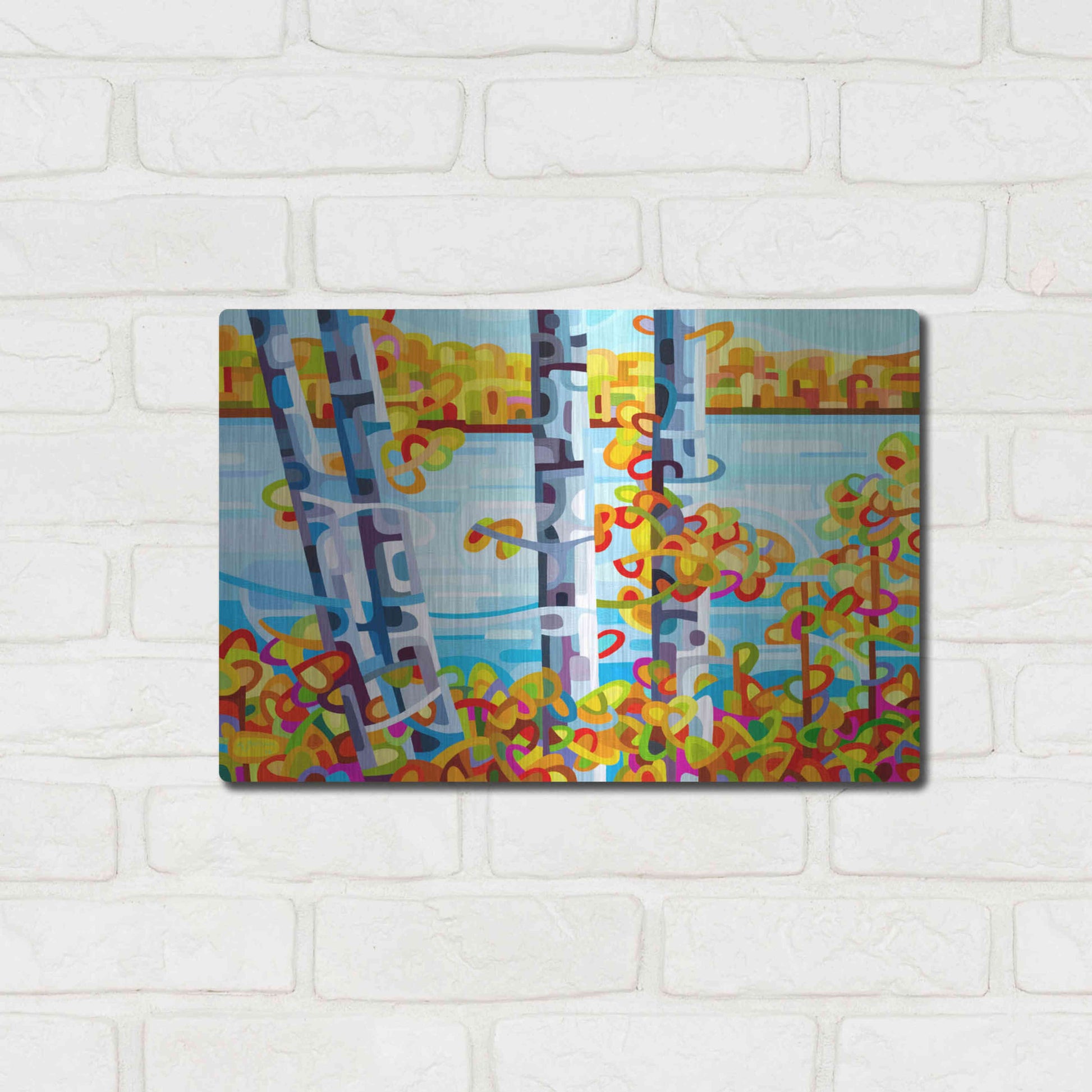 Luxe Metal Art 'Lakeside' by Mandy Budan, Metal Wall Art,16x12