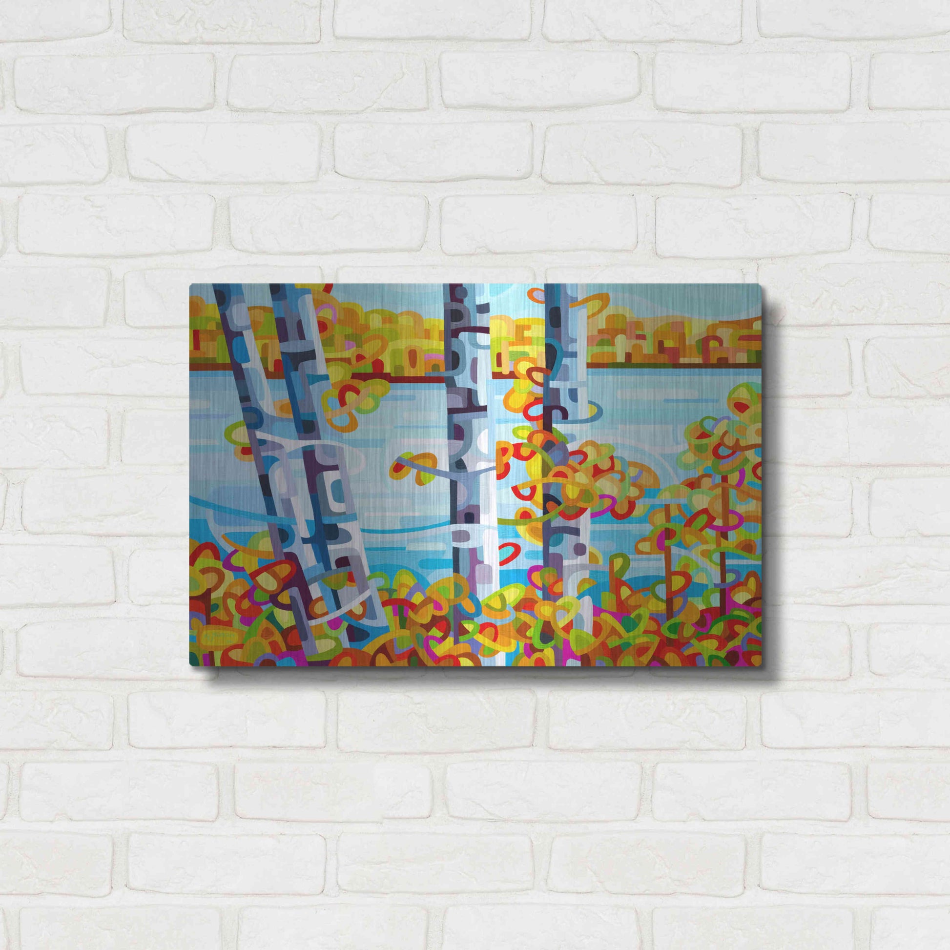 Luxe Metal Art 'Lakeside' by Mandy Budan, Metal Wall Art,24x16