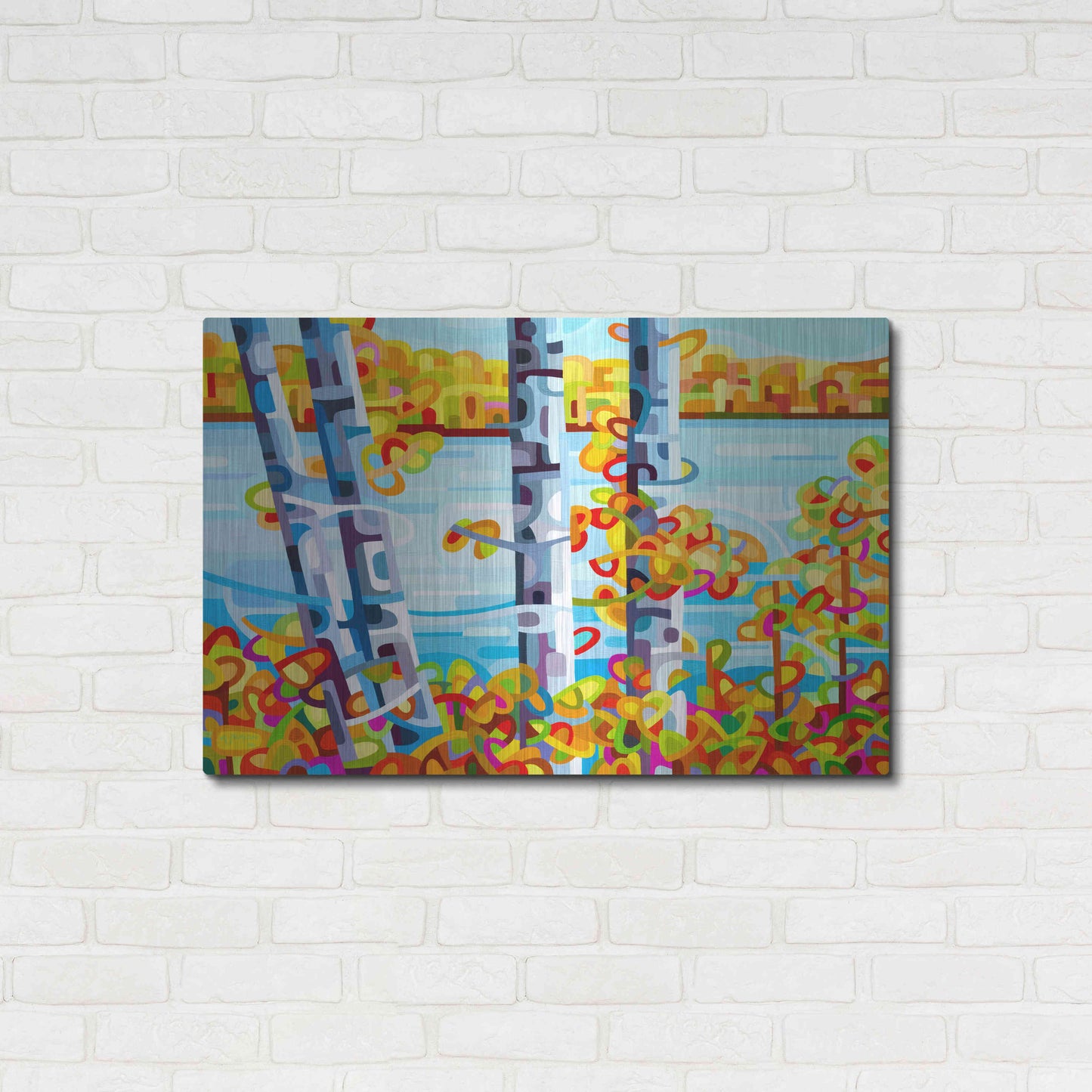 Luxe Metal Art 'Lakeside' by Mandy Budan, Metal Wall Art,36x24