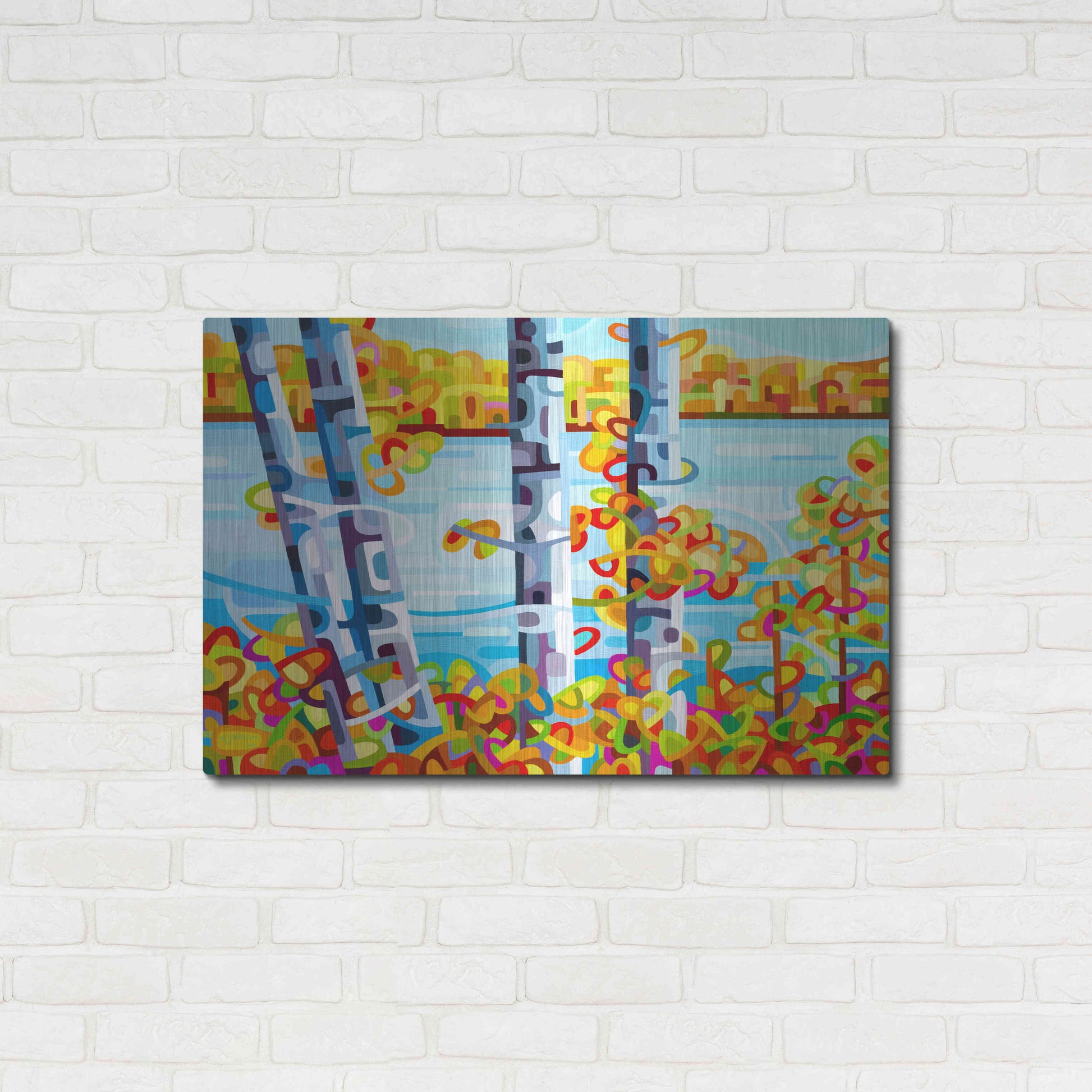 Luxe Metal Art 'Lakeside' by Mandy Budan, Metal Wall Art,36x24