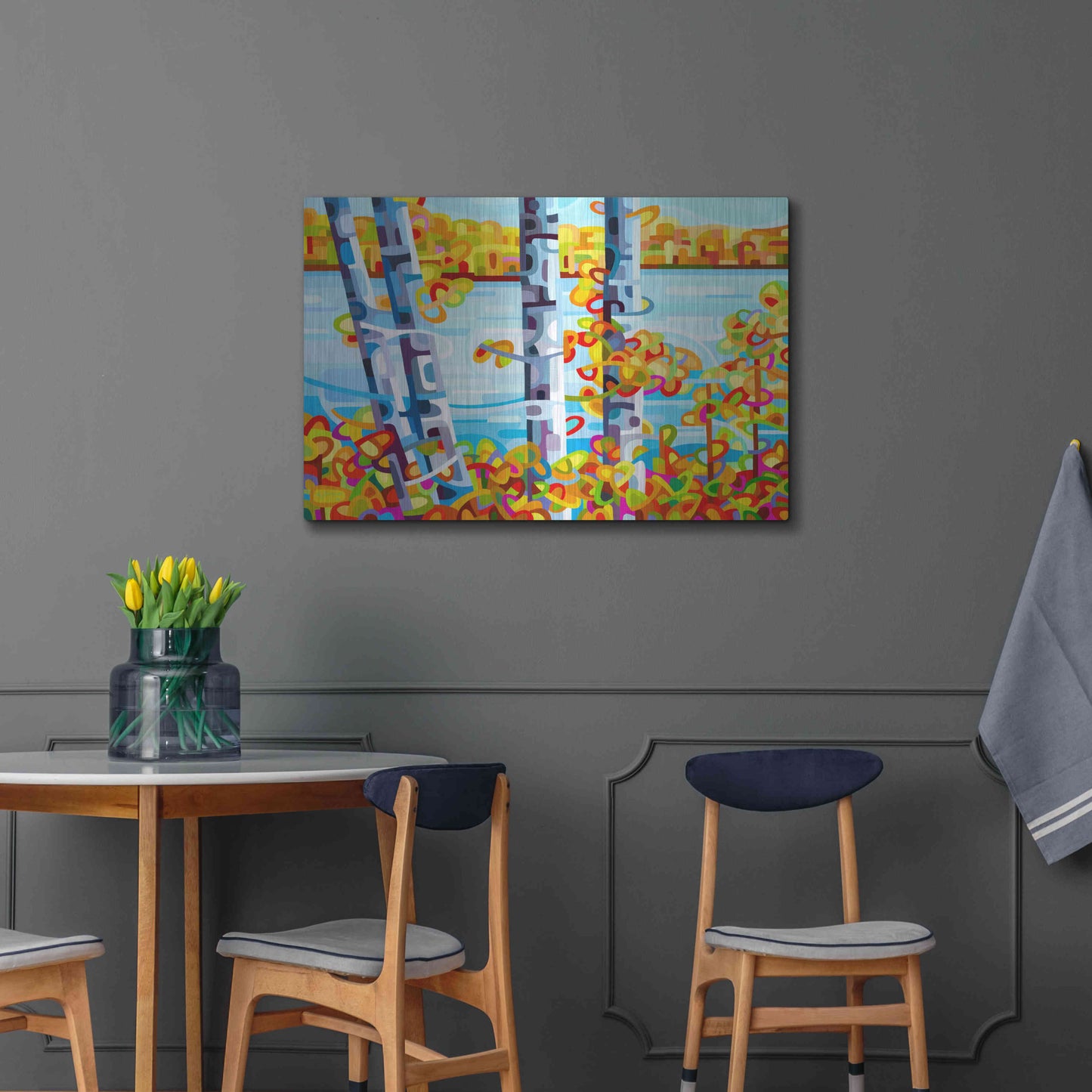 Luxe Metal Art 'Lakeside' by Mandy Budan, Metal Wall Art,36x24