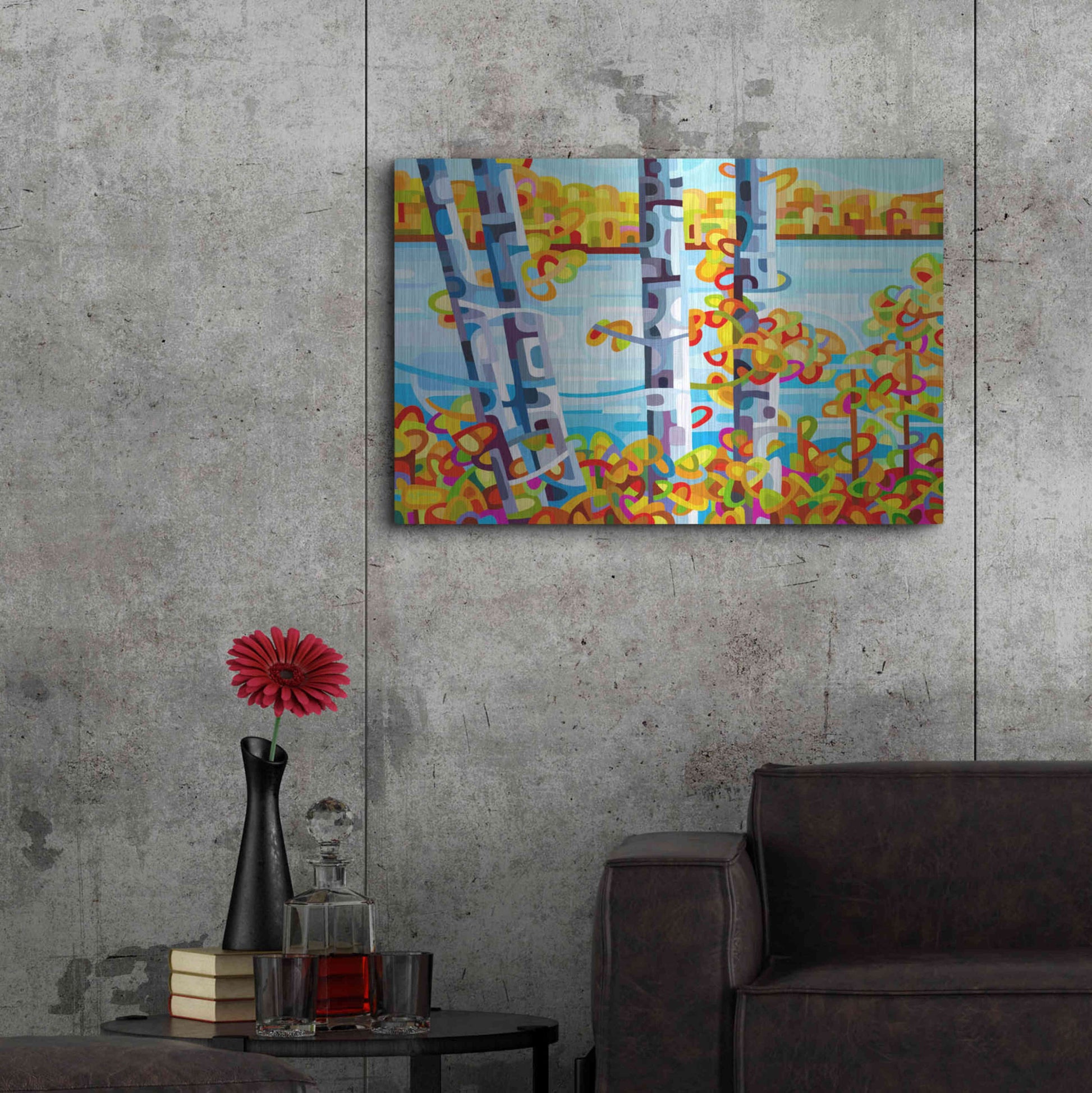 Luxe Metal Art 'Lakeside' by Mandy Budan, Metal Wall Art,36x24