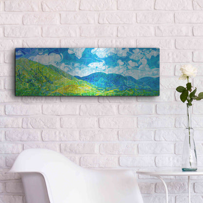 Luxe Metal Art 'Emerald Moments' by Mandy Budan, Metal Wall Art,36x12