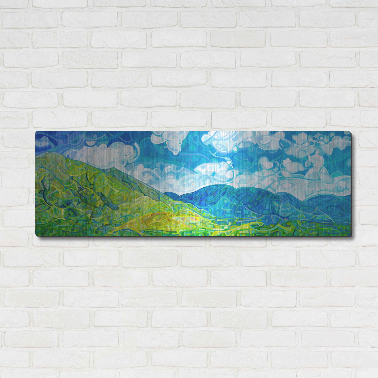 Luxe Metal Art 'Emerald Moments' by Mandy Budan, Metal Wall Art,48x16