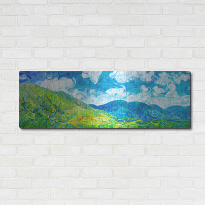 Luxe Metal Art 'Emerald Moments' by Mandy Budan, Metal Wall Art,48x16