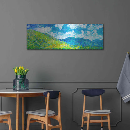 Luxe Metal Art 'Emerald Moments' by Mandy Budan, Metal Wall Art,48x16