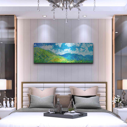 Luxe Metal Art 'Emerald Moments' by Mandy Budan, Metal Wall Art,48x16