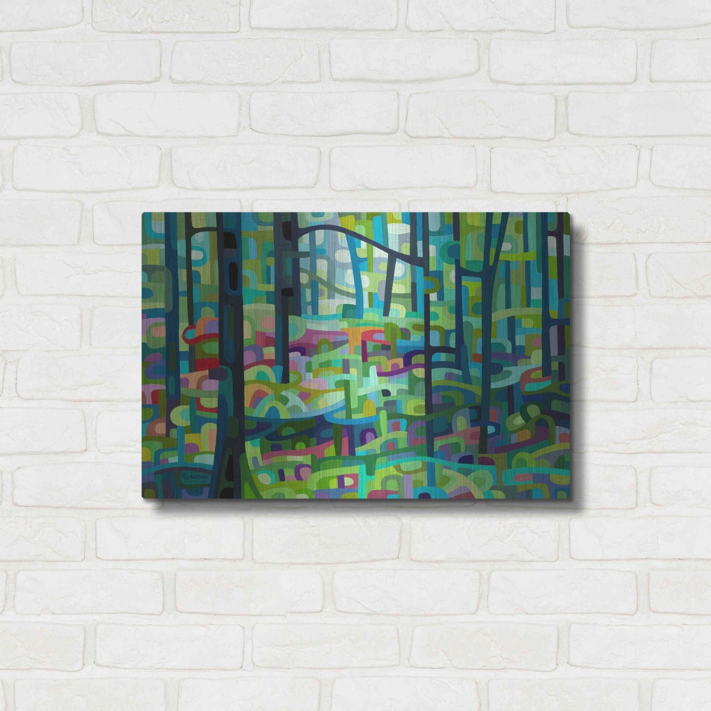 Luxe Metal Art 'Celadon Morning' by Mandy Budan, Metal Wall Art,24x16