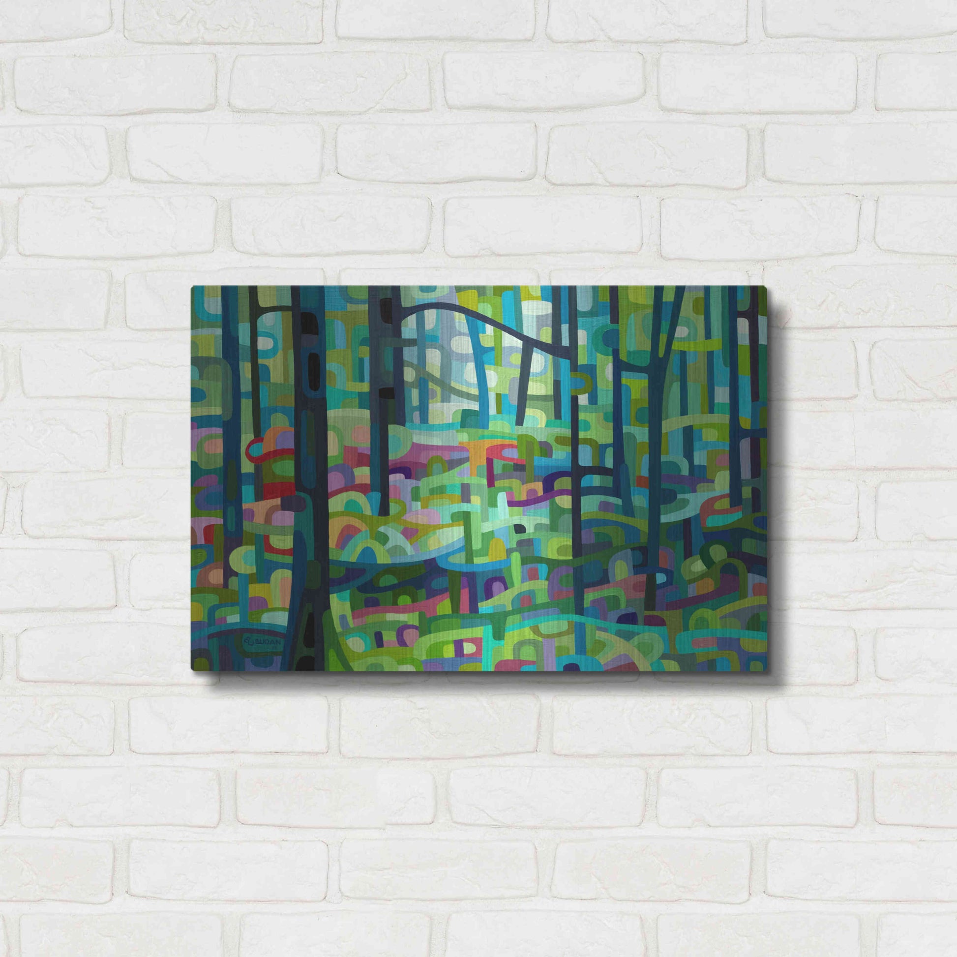 Luxe Metal Art 'Celadon Morning' by Mandy Budan, Metal Wall Art,24x16