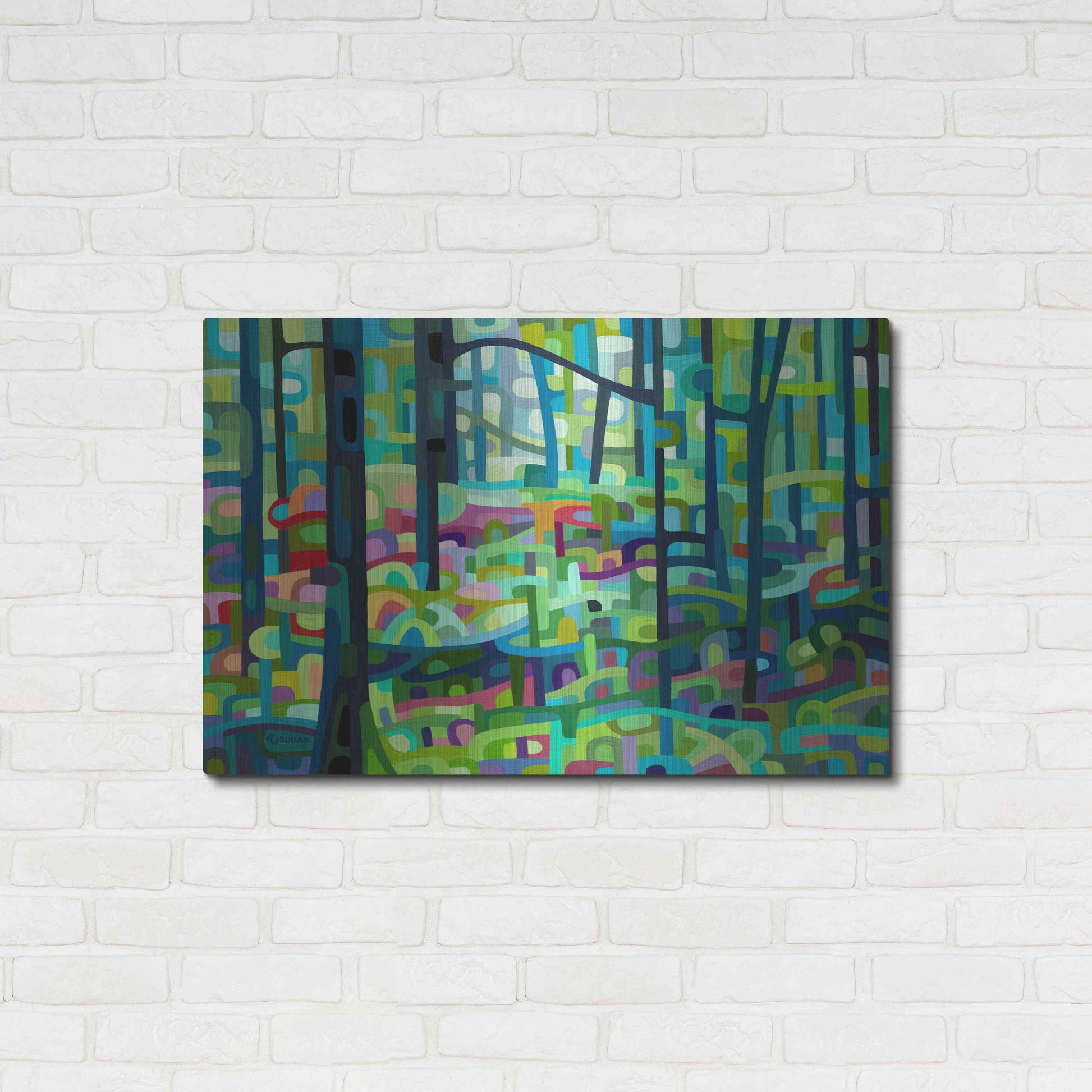 Luxe Metal Art 'Celadon Morning' by Mandy Budan, Metal Wall Art,36x24