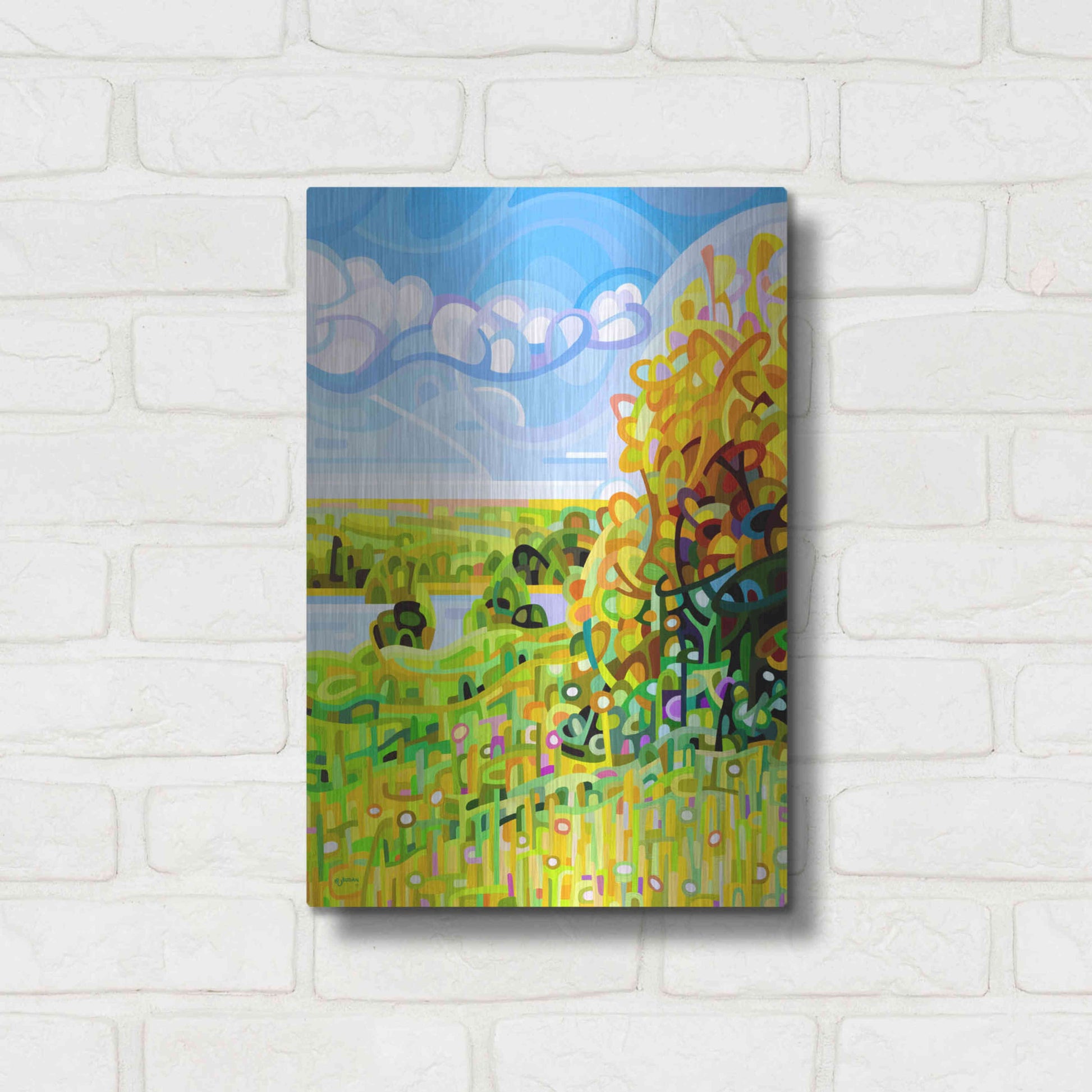 Luxe Metal Art 'Almost Autumn' by Mandy Budan, Metal Wall Art,12x16