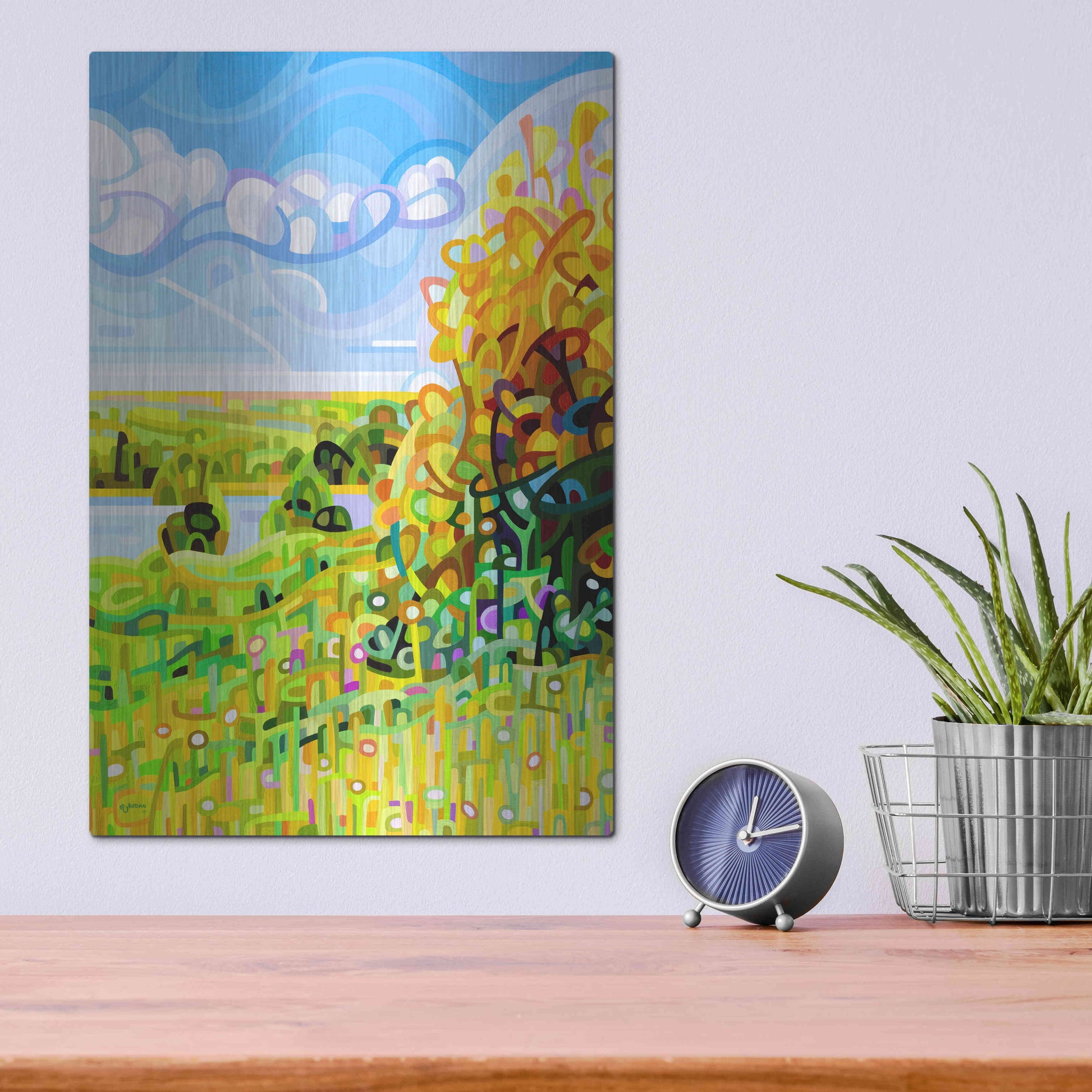 Luxe Metal Art 'Almost Autumn' by Mandy Budan, Metal Wall Art,12x16