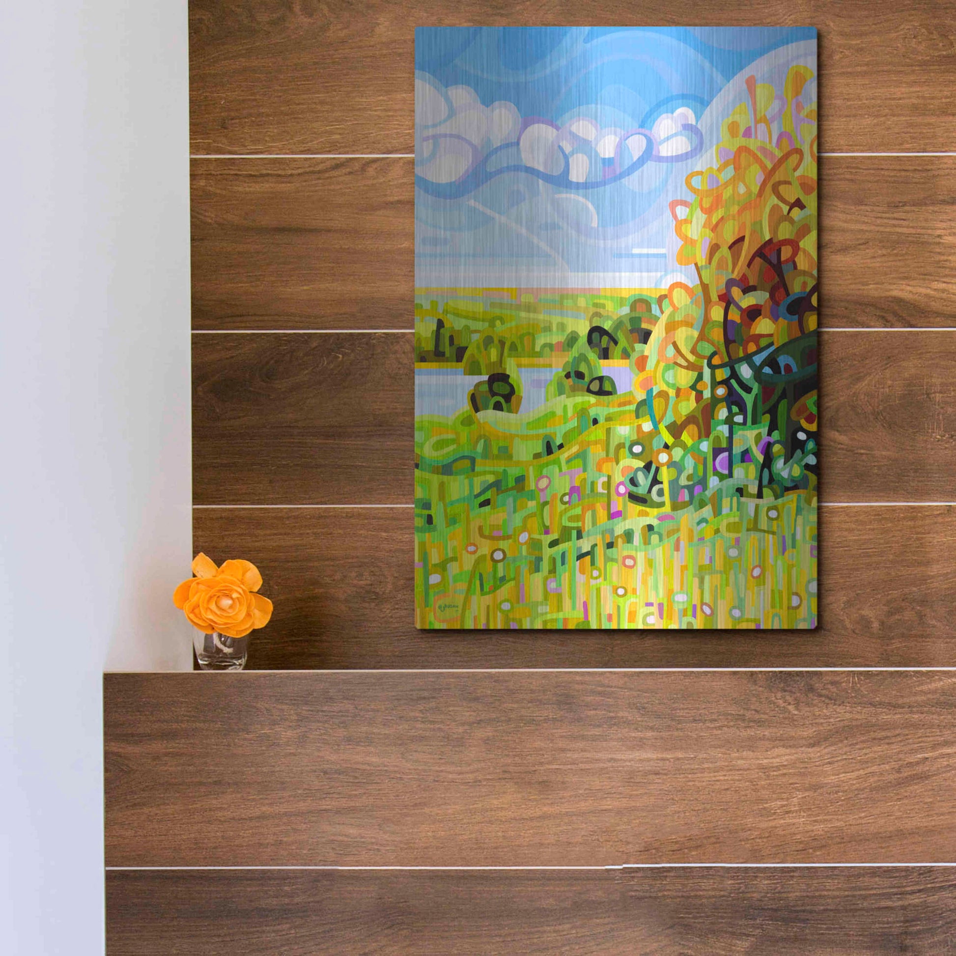 Luxe Metal Art 'Almost Autumn' by Mandy Budan, Metal Wall Art,12x16