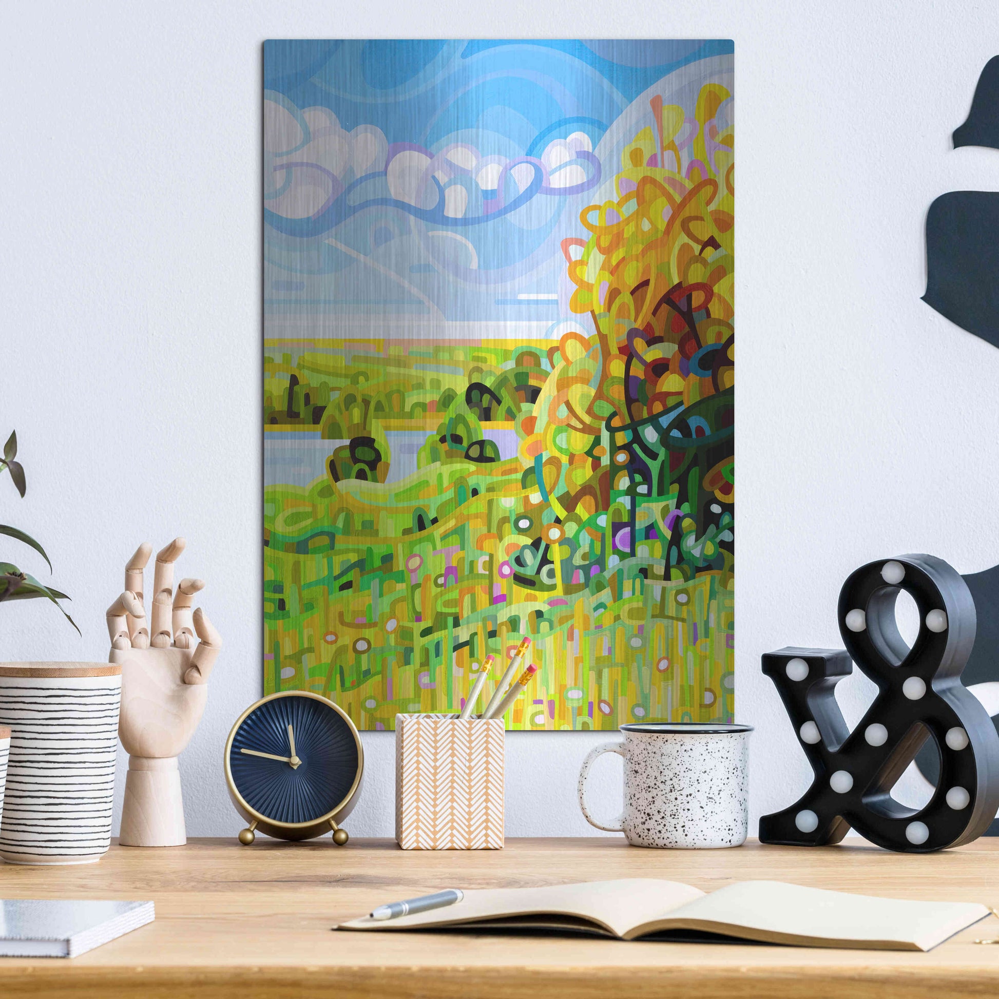 Luxe Metal Art 'Almost Autumn' by Mandy Budan, Metal Wall Art,12x16