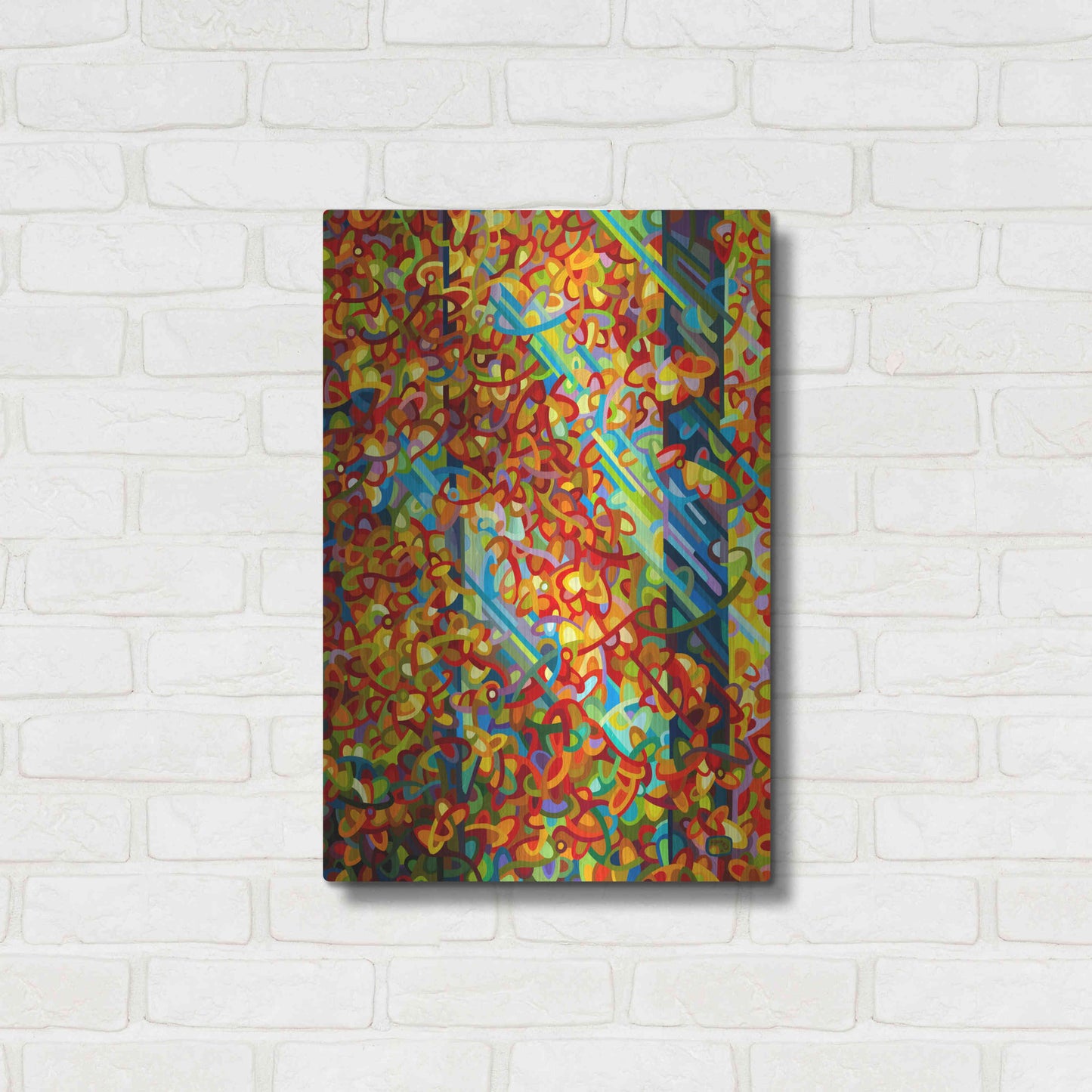 Luxe Metal Art 'Beaming' by Mandy Budan, Metal Wall Art,16x24