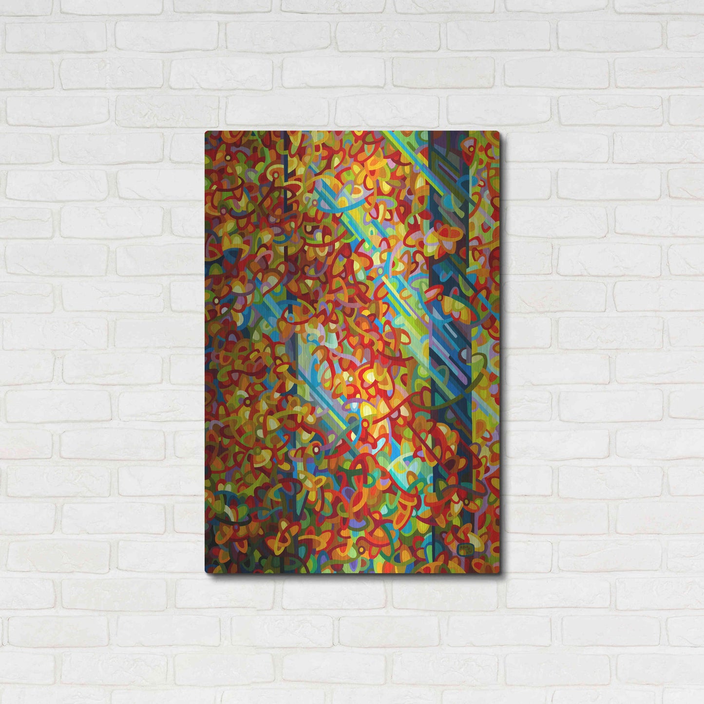 Luxe Metal Art 'Beaming' by Mandy Budan, Metal Wall Art,24x36