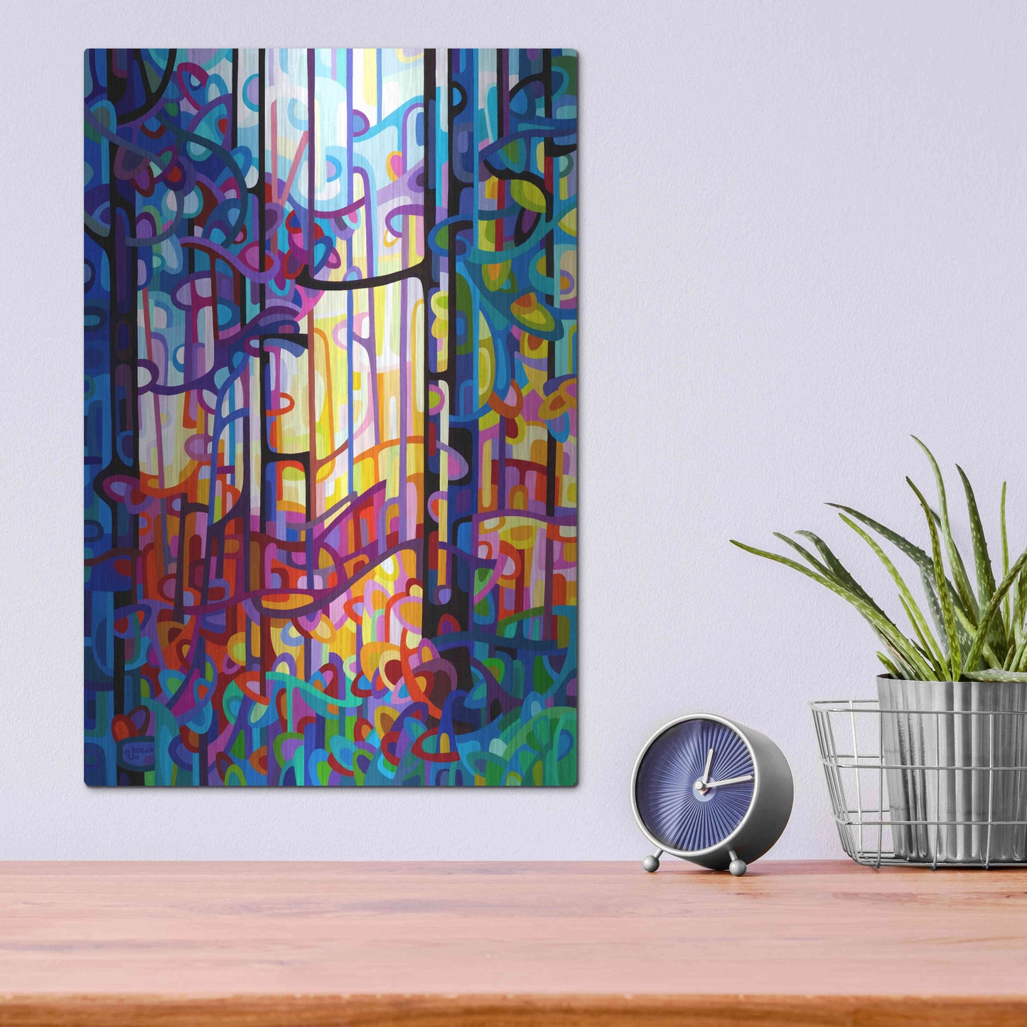 Luxe Metal Art 'Heart of Gold' by Mandy Budan, Metal Wall Art,12x16