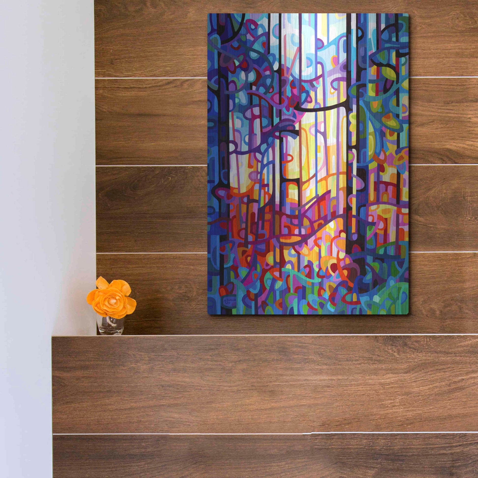 Luxe Metal Art 'Heart of Gold' by Mandy Budan, Metal Wall Art,12x16