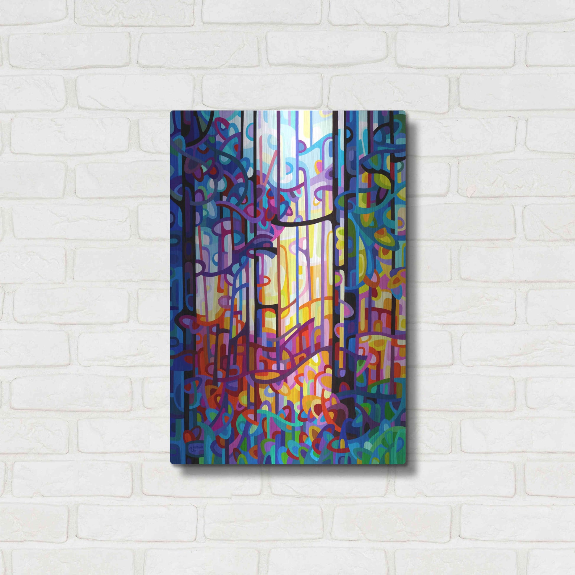 Luxe Metal Art 'Heart of Gold' by Mandy Budan, Metal Wall Art,16x24