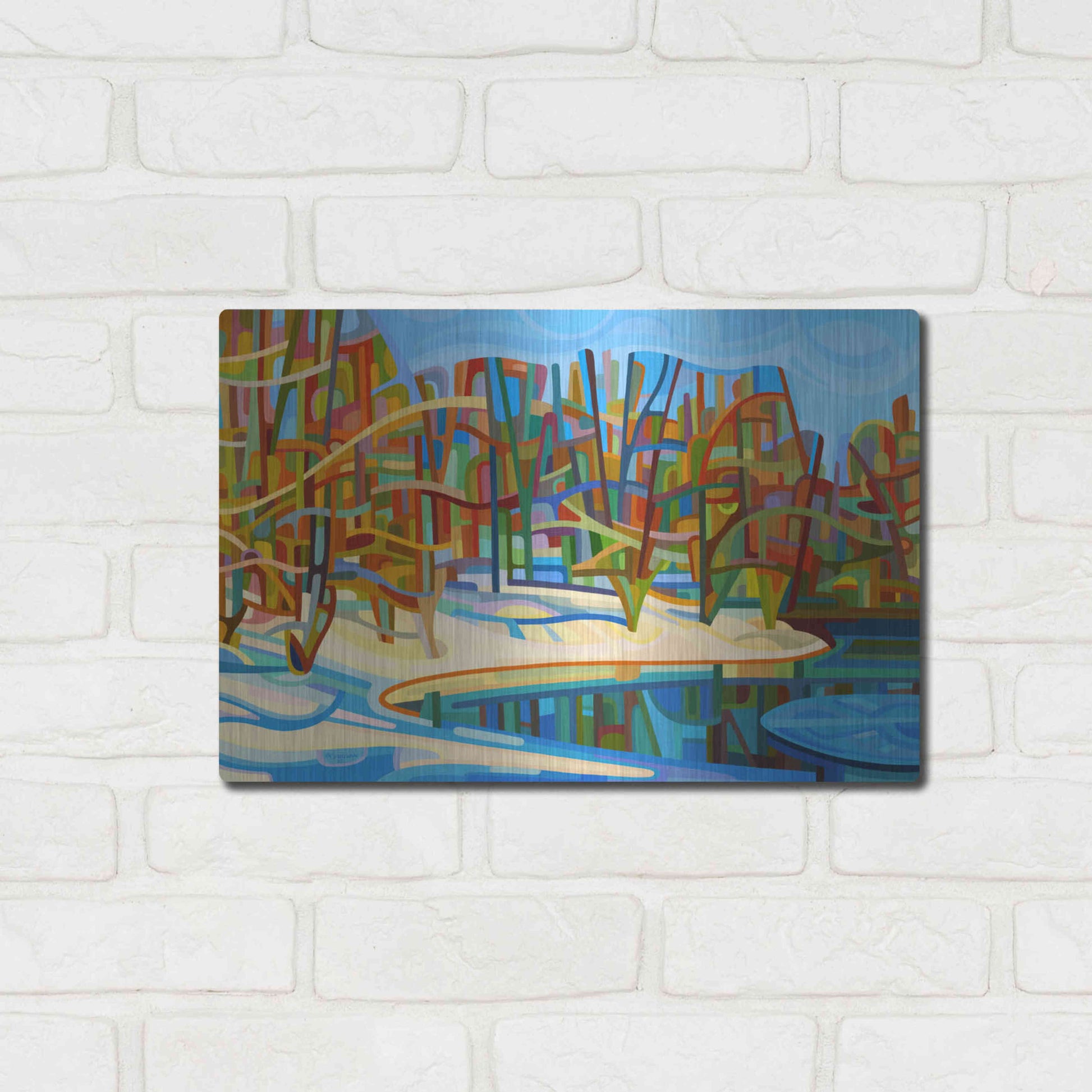 Luxe Metal Art 'Winter Warmth' by Mandy Budan, Metal Wall Art,16x12