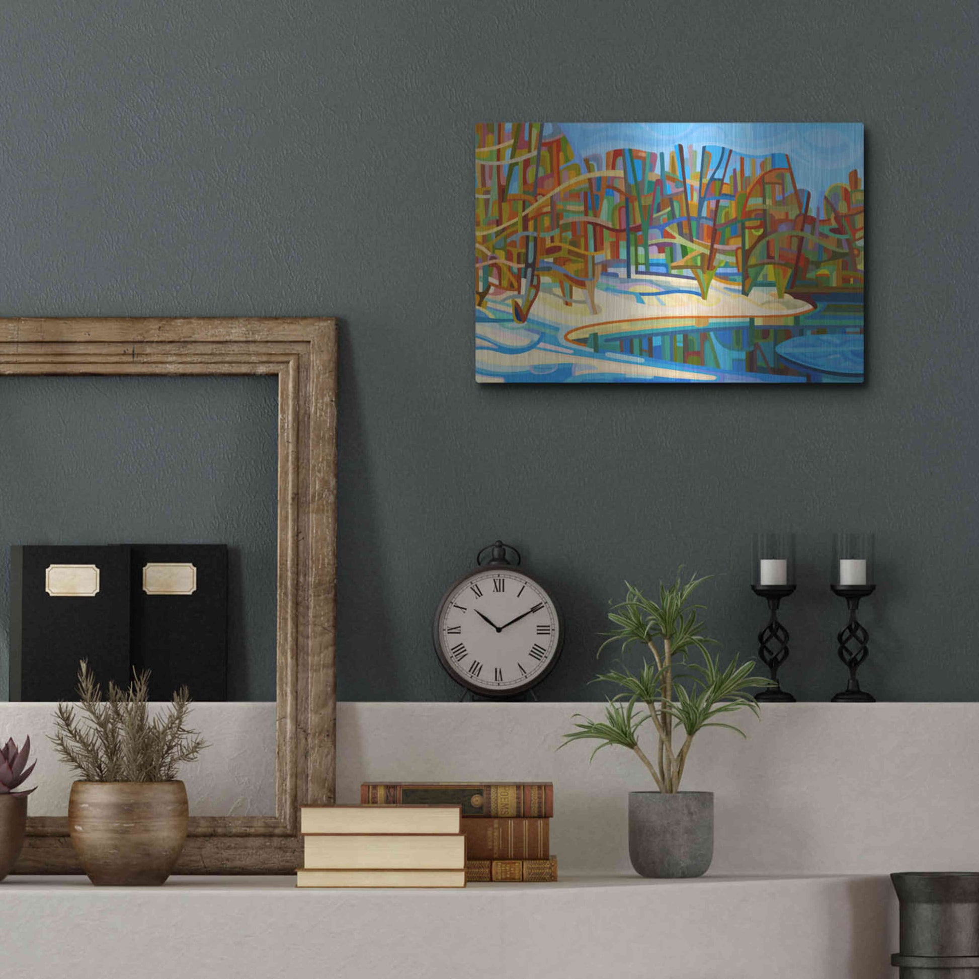 Luxe Metal Art 'Winter Warmth' by Mandy Budan, Metal Wall Art,16x12