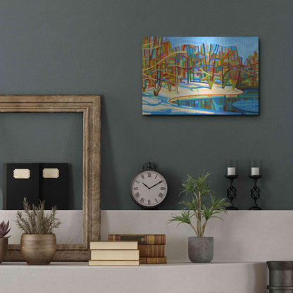 Luxe Metal Art 'Winter Warmth' by Mandy Budan, Metal Wall Art,16x12