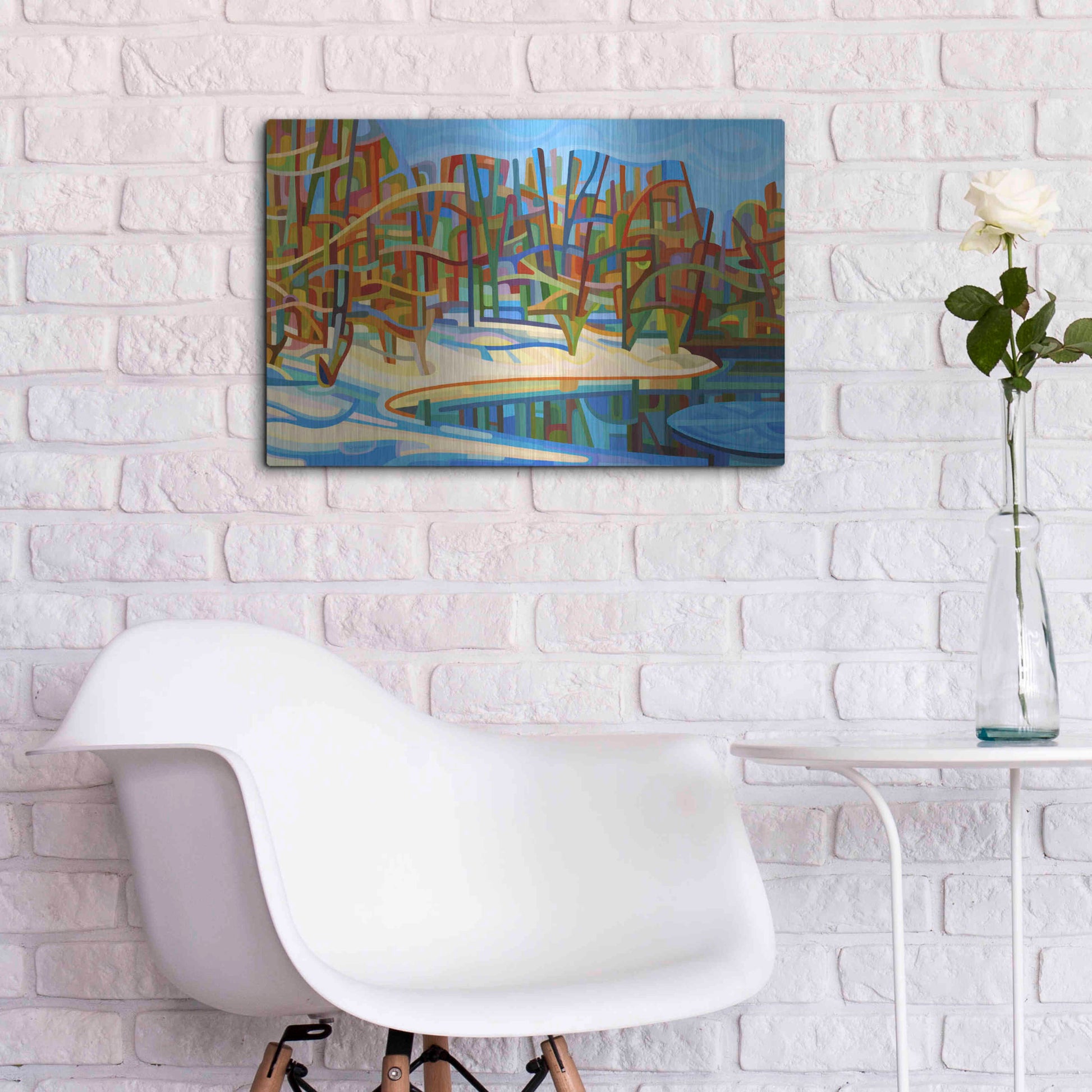 Luxe Metal Art 'Winter Warmth' by Mandy Budan, Metal Wall Art,24x16