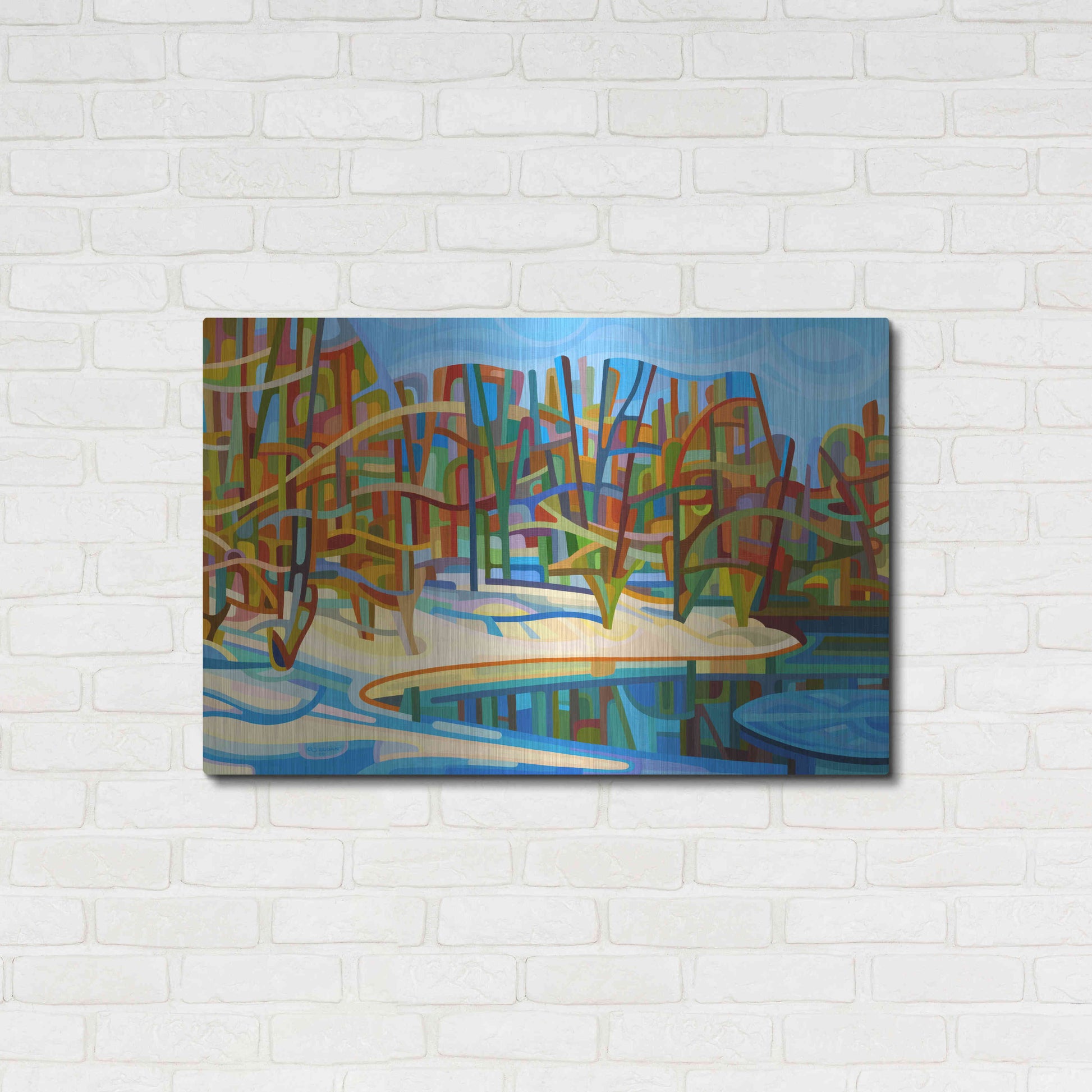 Luxe Metal Art 'Winter Warmth' by Mandy Budan, Metal Wall Art,36x24