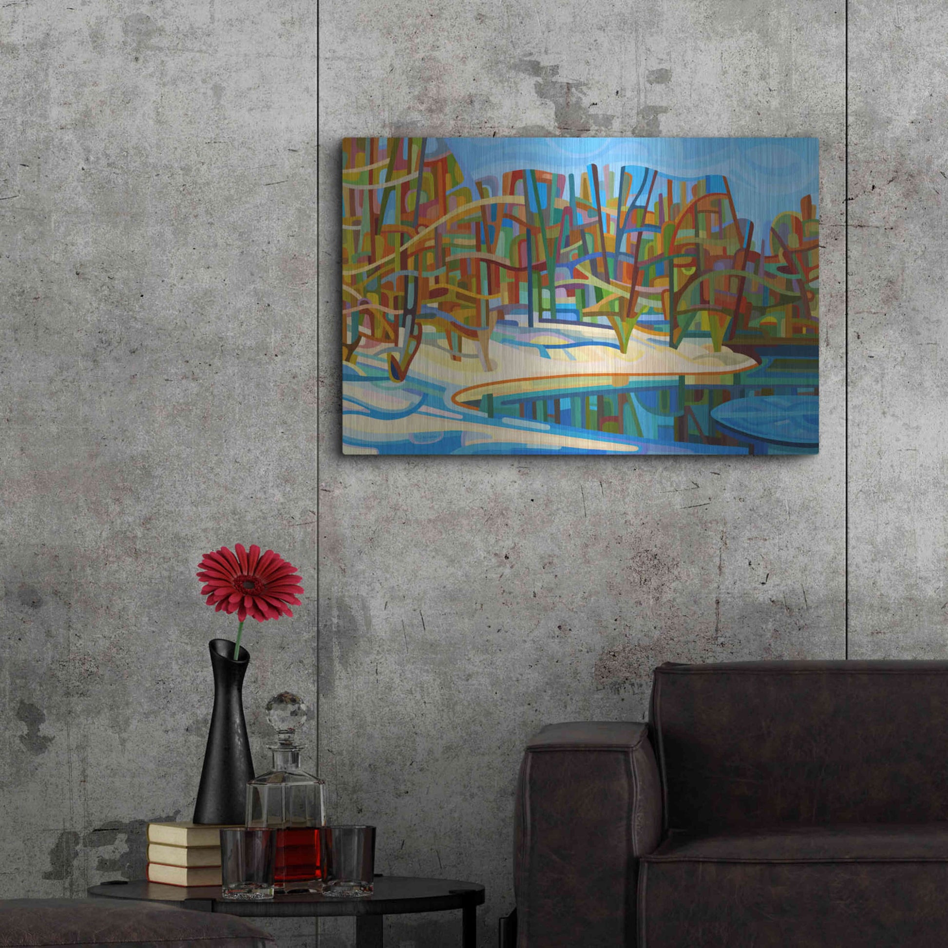 Luxe Metal Art 'Winter Warmth' by Mandy Budan, Metal Wall Art,36x24