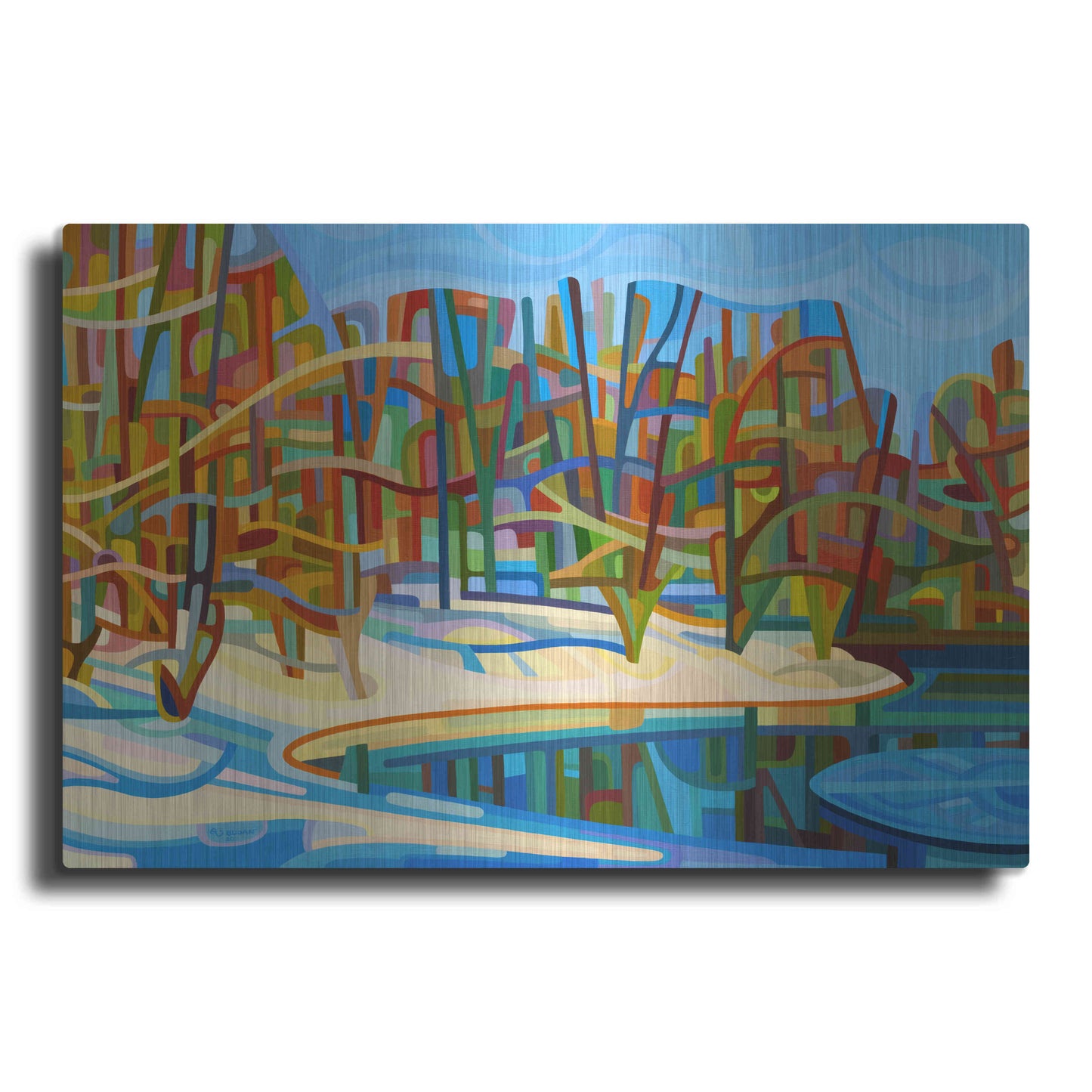 Luxe Metal Art 'Winter Warmth' by Mandy Budan, Metal Wall Art