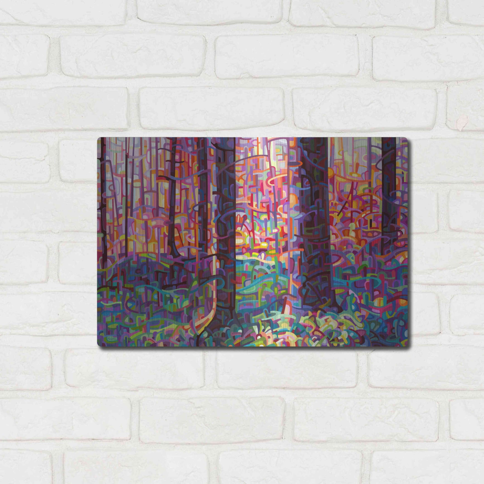 Luxe Metal Art 'Forest Tapestry' by Mandy Budan, Metal Wall Art,16x12