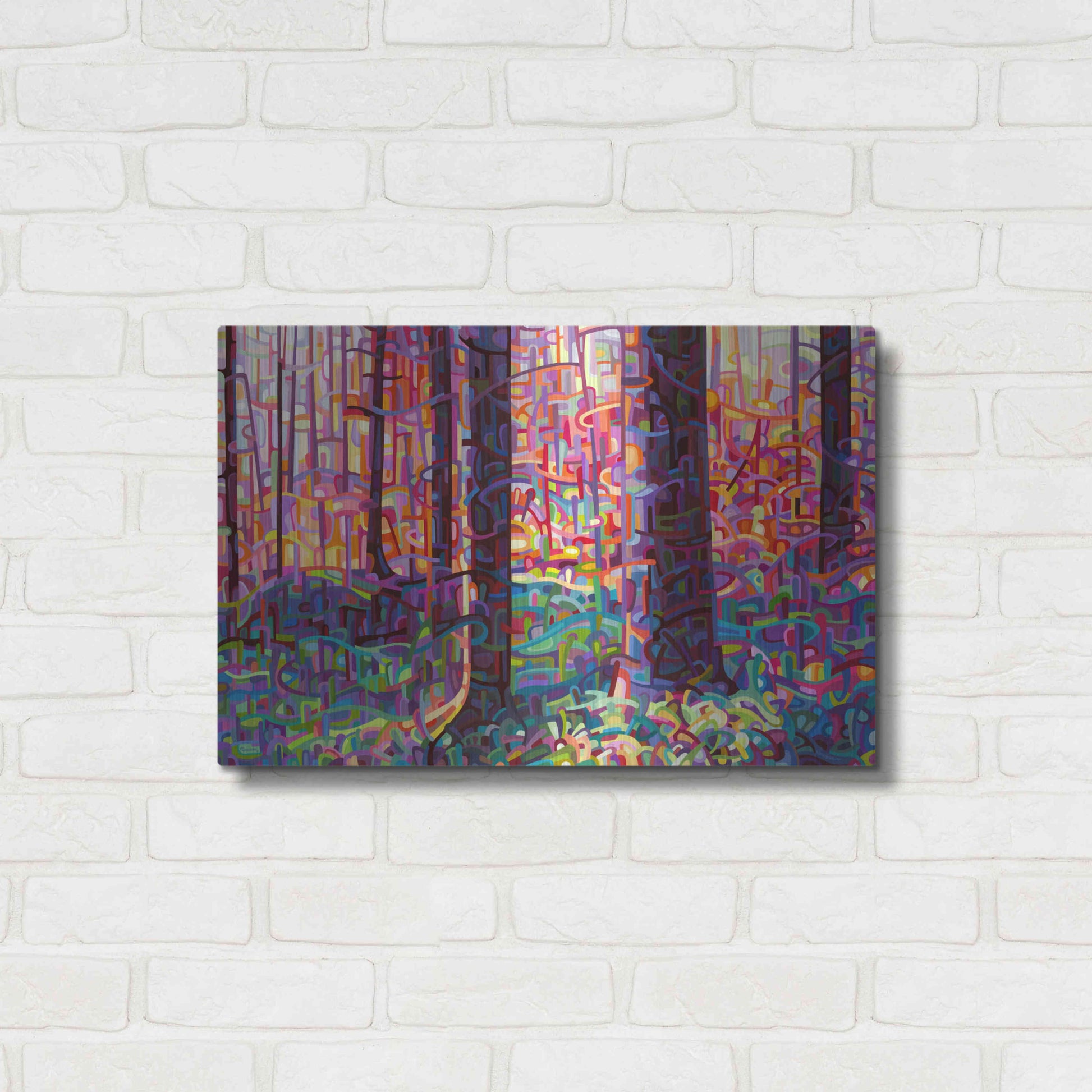 Luxe Metal Art 'Forest Tapestry' by Mandy Budan, Metal Wall Art,24x16