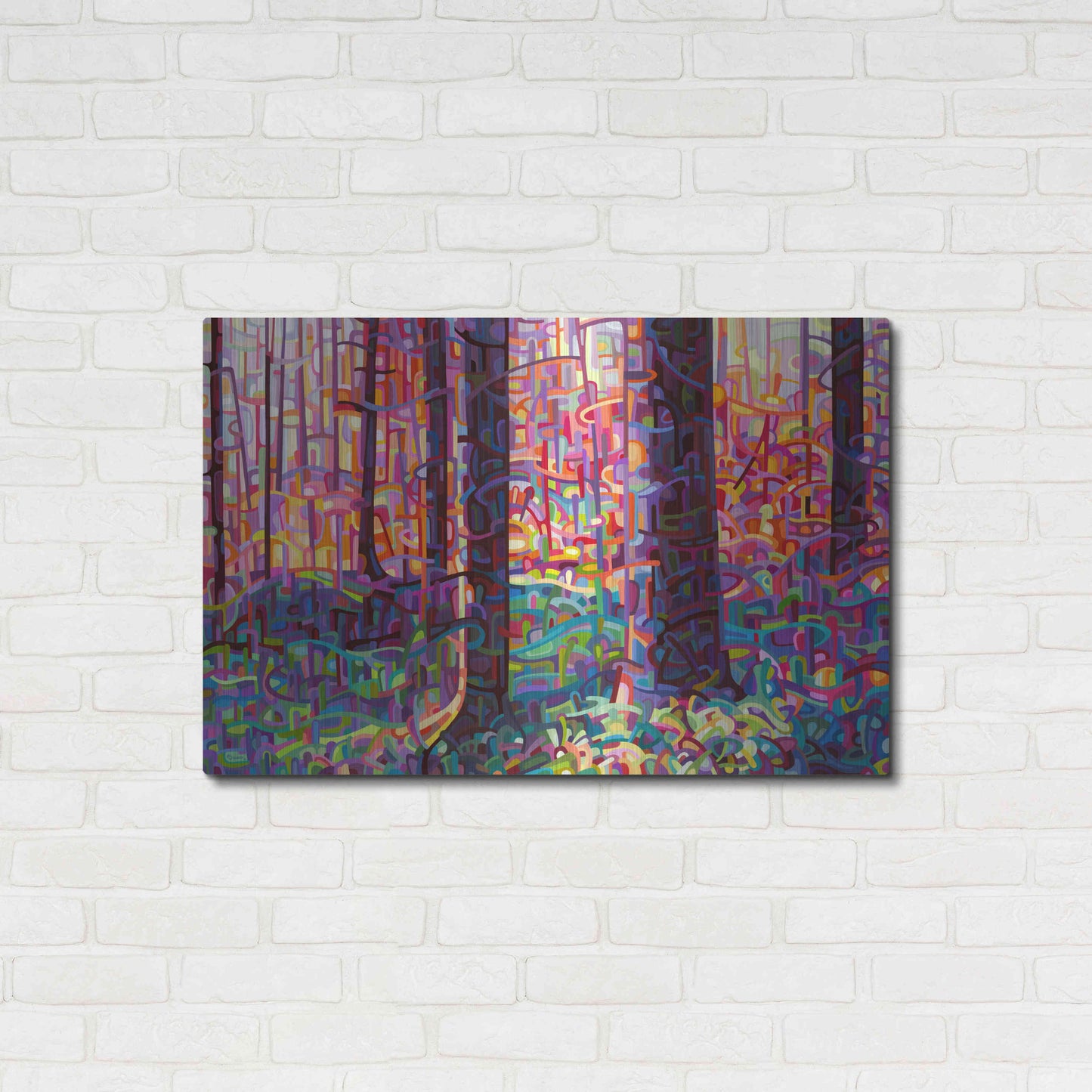 Luxe Metal Art 'Forest Tapestry' by Mandy Budan, Metal Wall Art,36x24