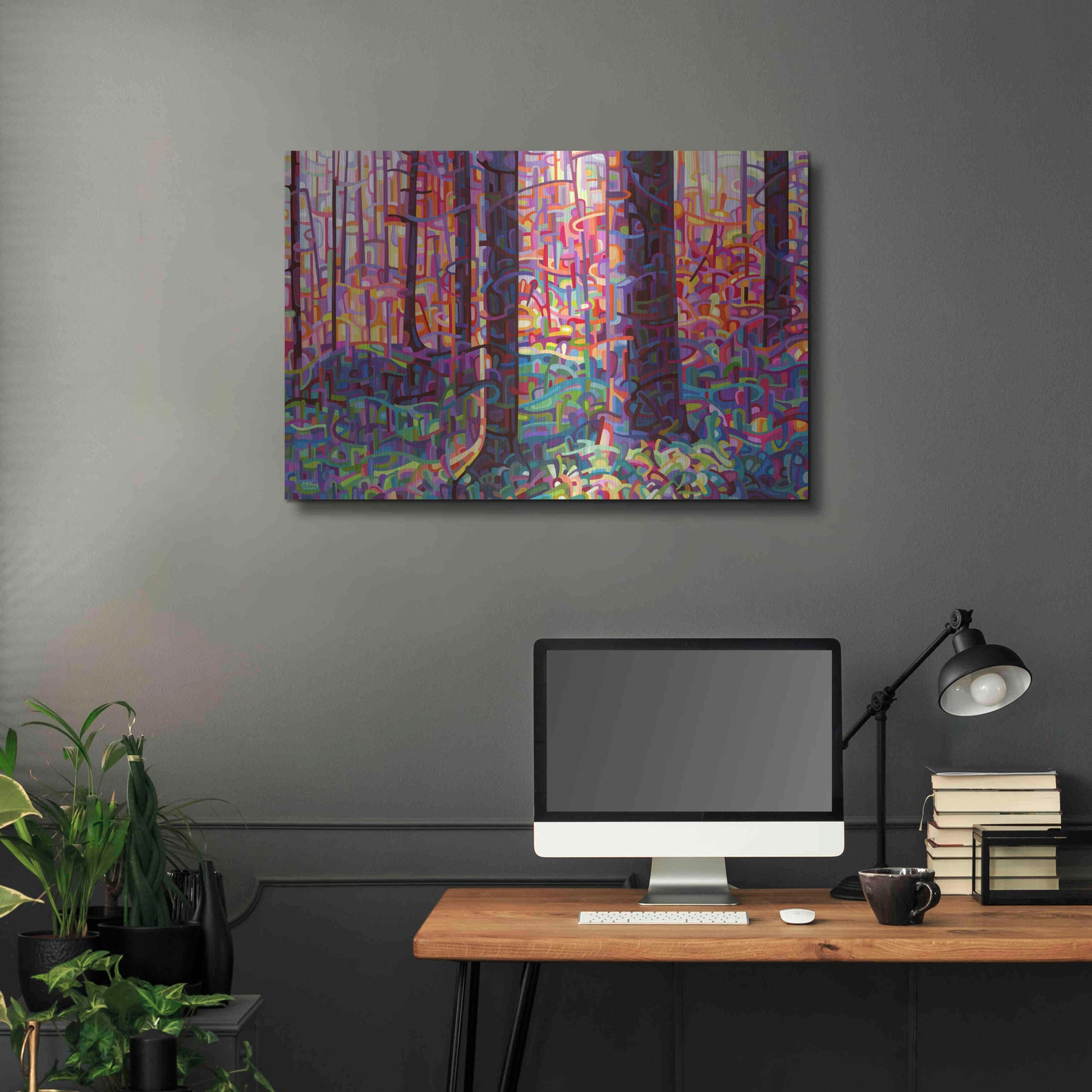 Luxe Metal Art 'Forest Tapestry' by Mandy Budan, Metal Wall Art,36x24