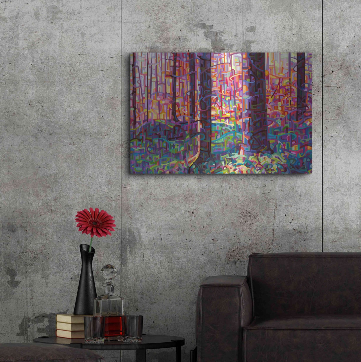 Luxe Metal Art 'Forest Tapestry' by Mandy Budan, Metal Wall Art,36x24