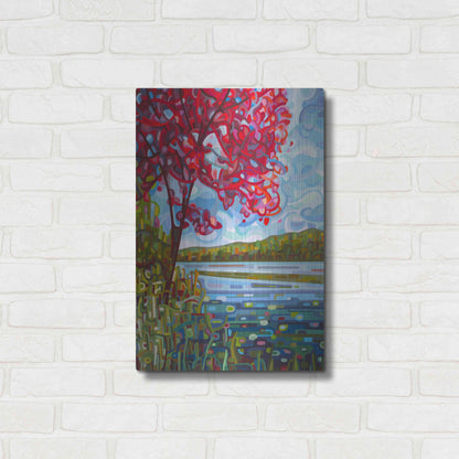 Luxe Metal Art 'Lady in Red' by Mandy Budan, Metal Wall Art,16x24