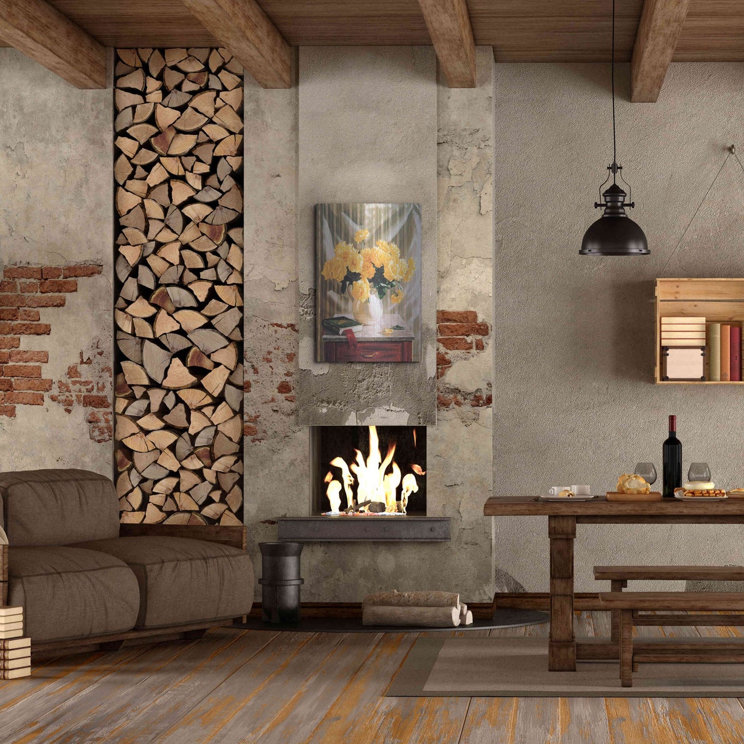 Luxe Metal Art 'Yellow Roses' by Robin Anderson, Metal Wall Art,24x36