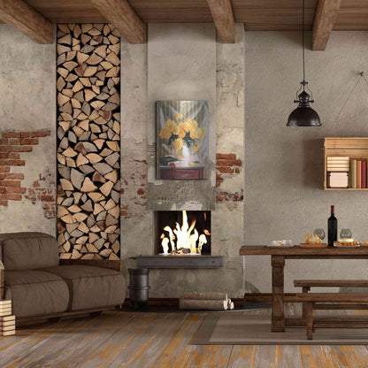 Luxe Metal Art 'Yellow Roses' by Robin Anderson, Metal Wall Art,24x36