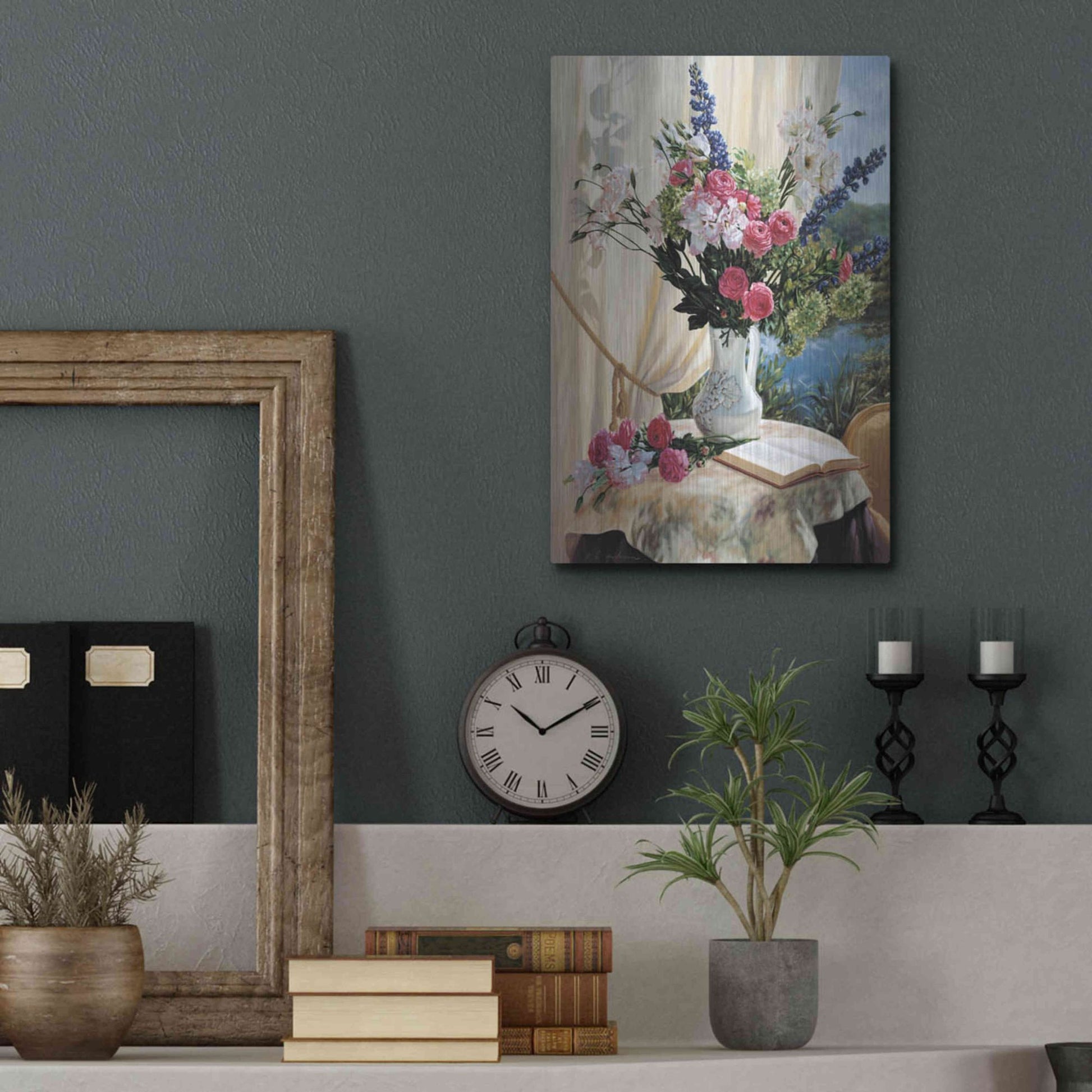 Luxe Metal Art 'Dickinson By The Pond' by Robin Anderson, Metal Wall Art,12x16