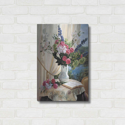 Luxe Metal Art 'Dickinson By The Pond' by Robin Anderson, Metal Wall Art,16x24