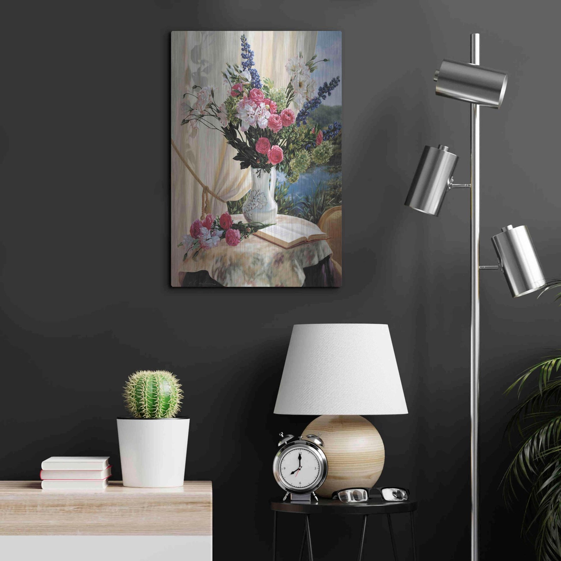 Luxe Metal Art 'Dickinson By The Pond' by Robin Anderson, Metal Wall Art,16x24