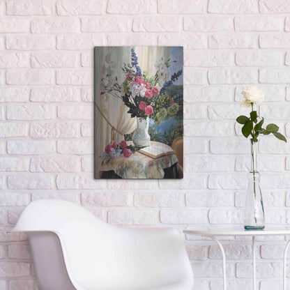 Luxe Metal Art 'Dickinson By The Pond' by Robin Anderson, Metal Wall Art,16x24