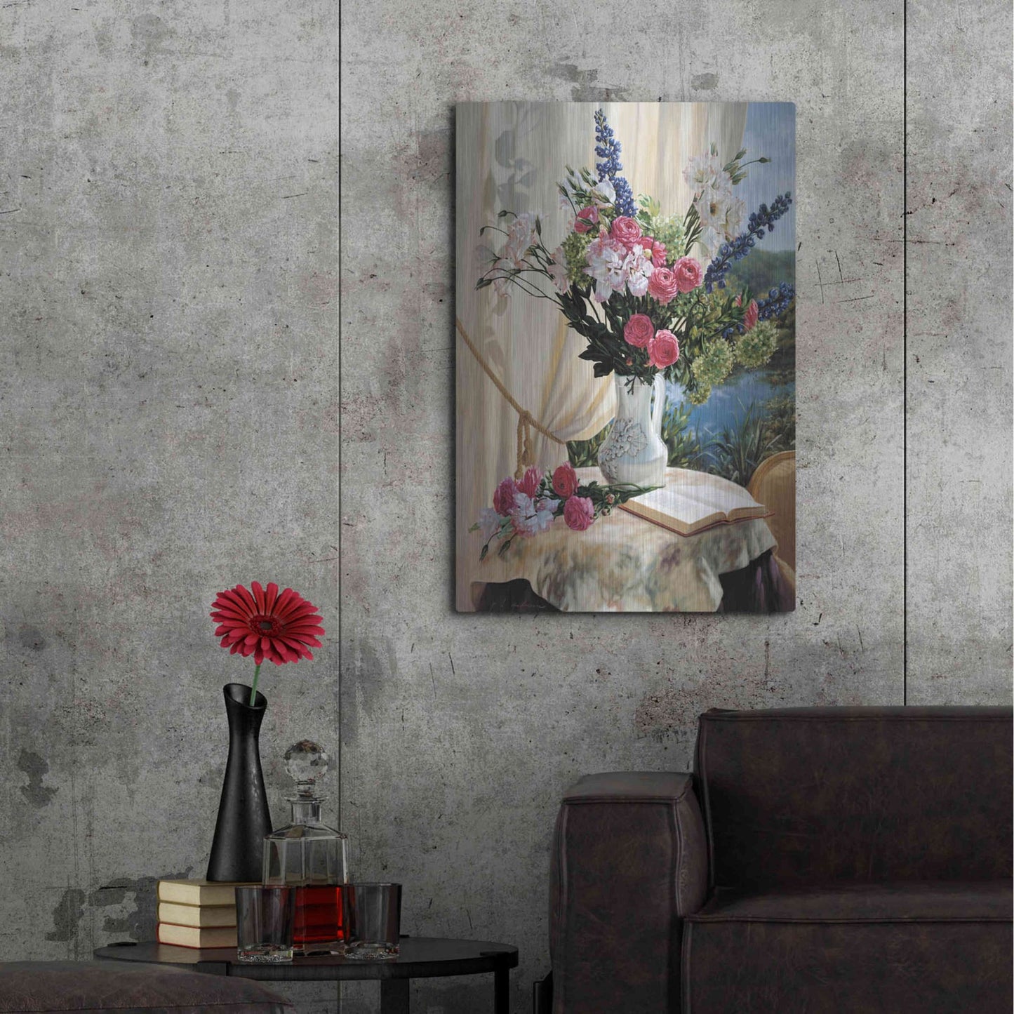 Luxe Metal Art 'Dickinson By The Pond' by Robin Anderson, Metal Wall Art,24x36