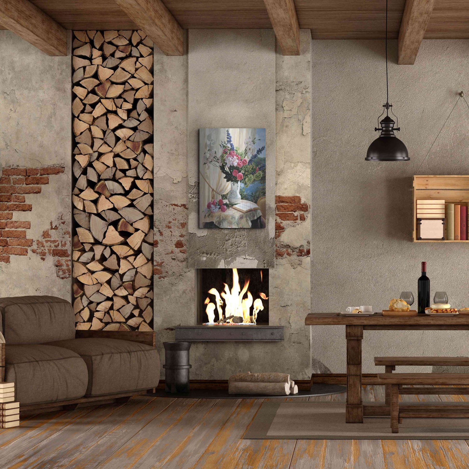 Luxe Metal Art 'Dickinson By The Pond' by Robin Anderson, Metal Wall Art,24x36