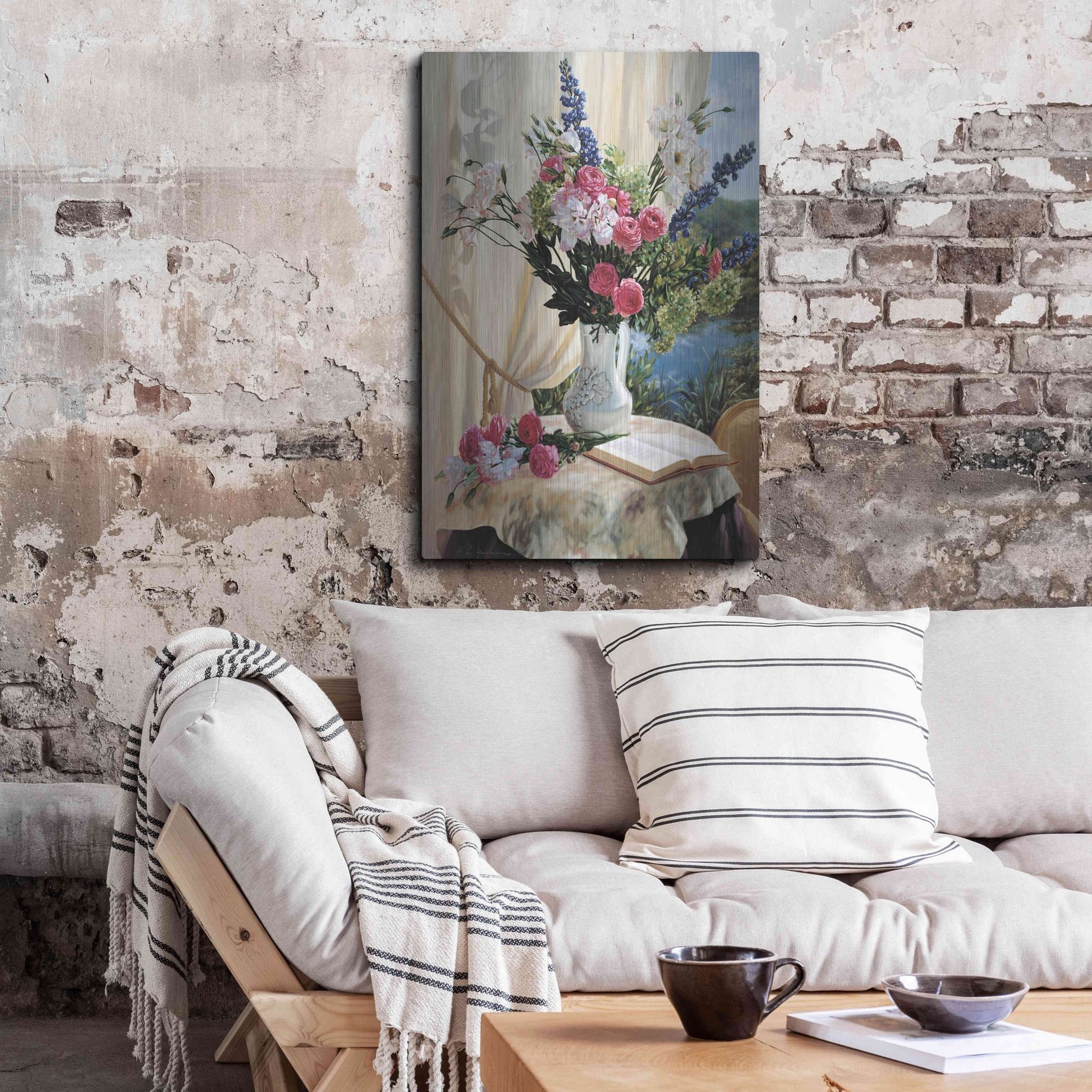 Luxe Metal Art 'Dickinson By The Pond' by Robin Anderson, Metal Wall Art,24x36