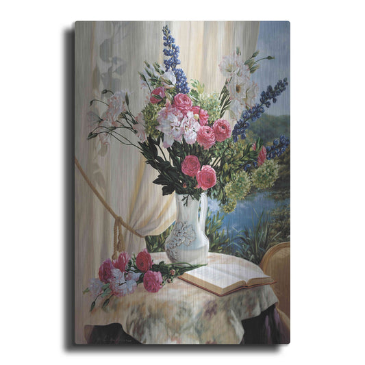 Luxe Metal Art 'Dickinson By The Pond' by Robin Anderson, Metal Wall Art