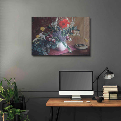 Luxe Metal Art 'Evening Bouquet with Toffee Box' by Robin Anderson, Metal Wall Art,36x24